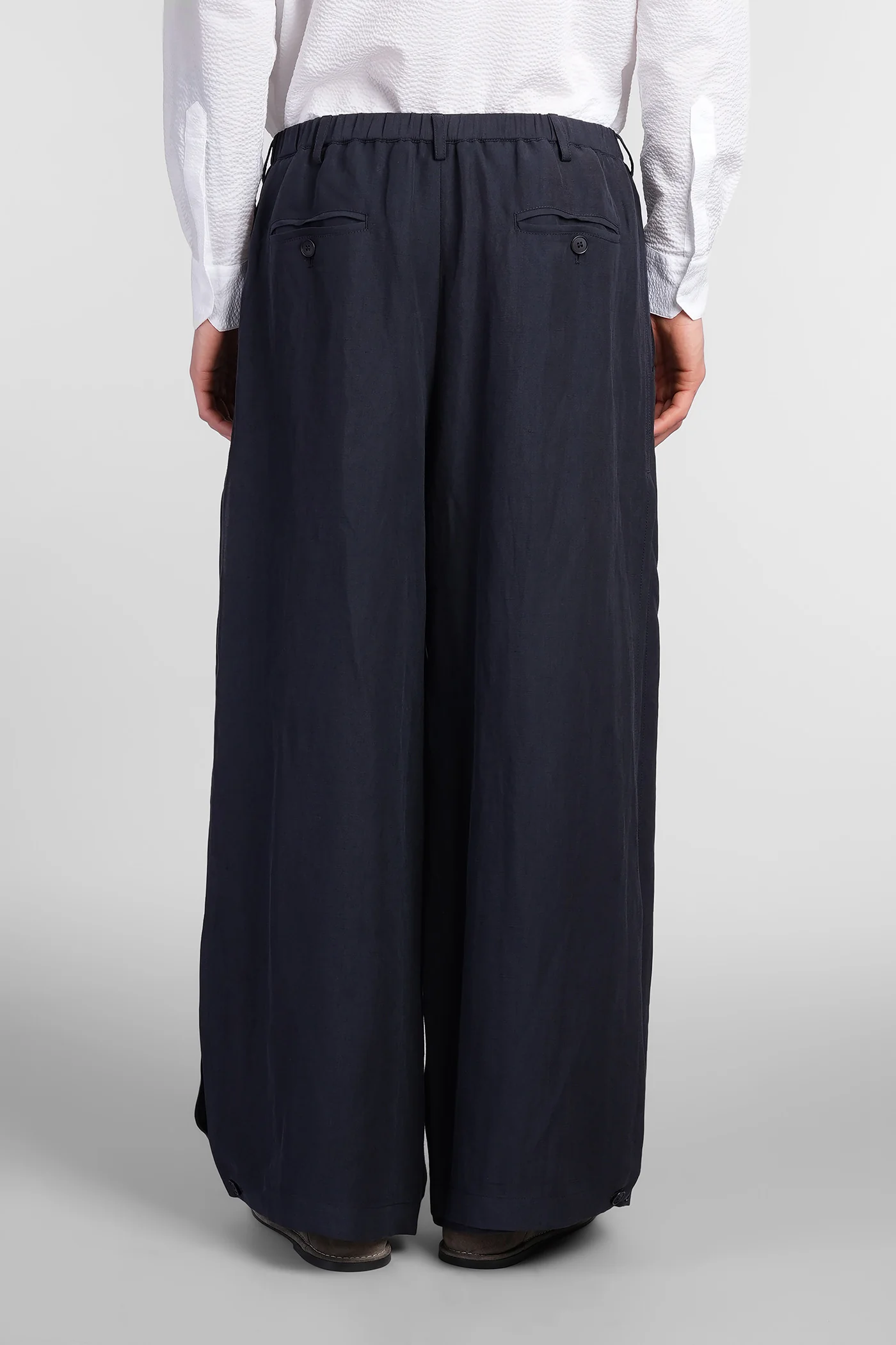 Pants in blue linen - Image 3