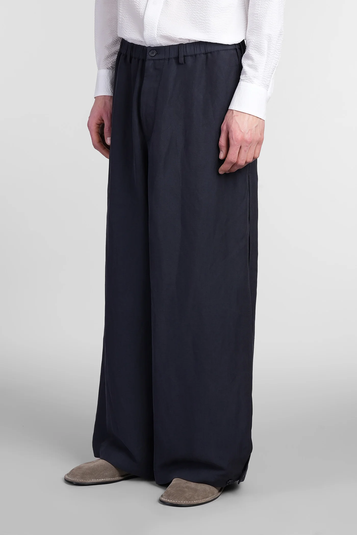 Pants in blue linen - Image 4
