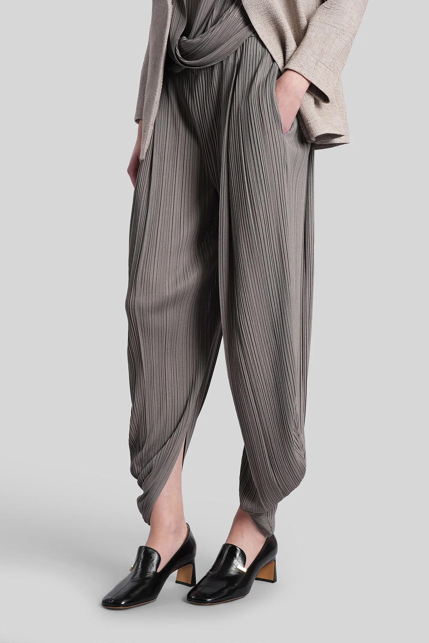 Pants in grey polyester - Image 4