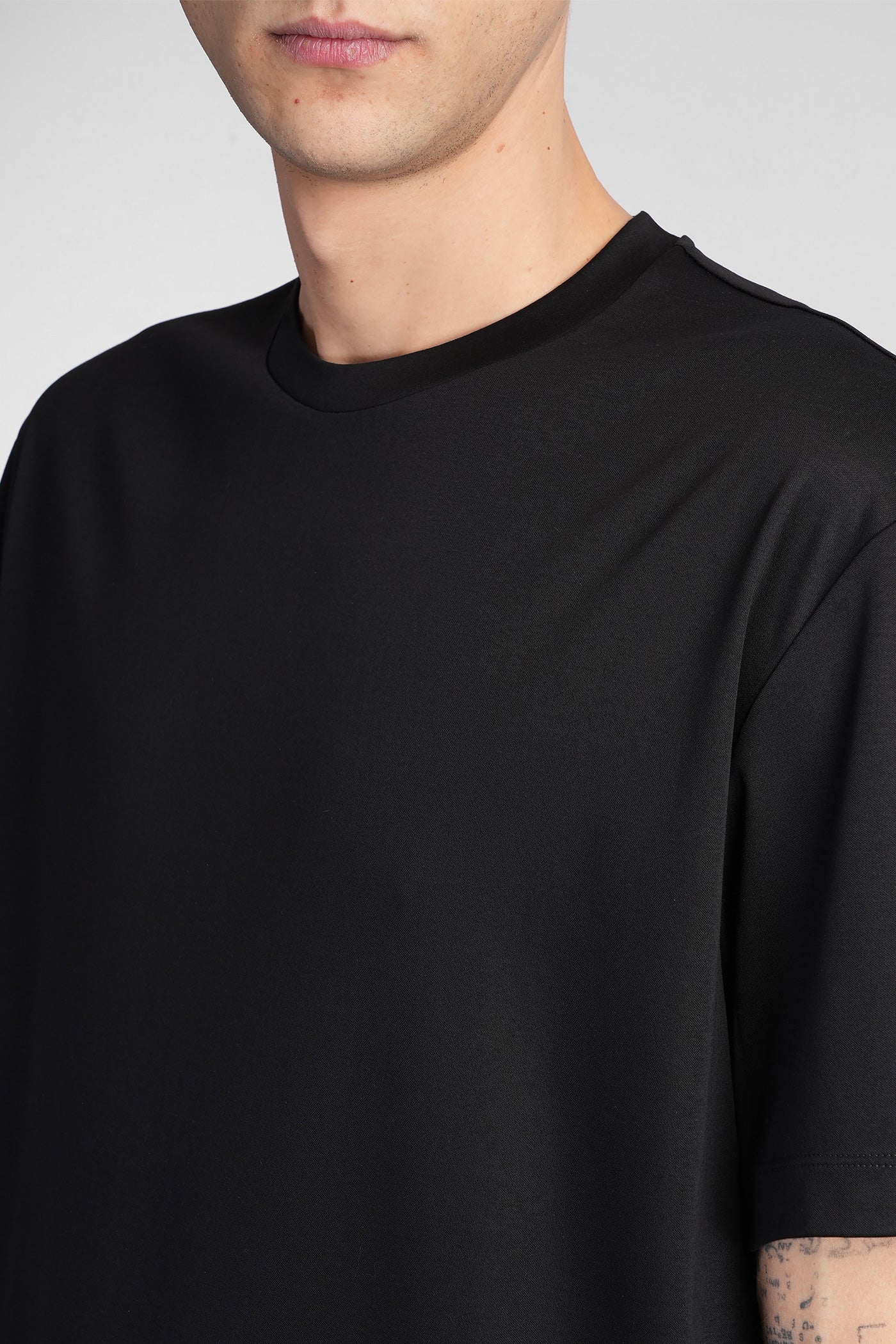 T-Shirt in black cotton - Image 5