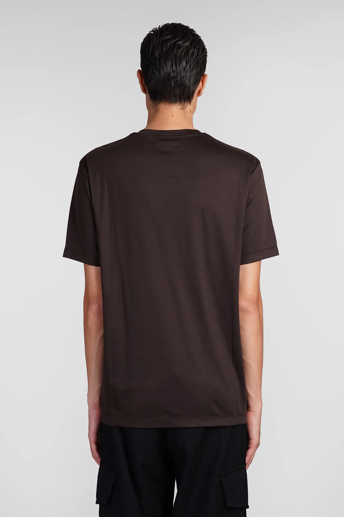 T-Shirt in brown cotton - Image 3