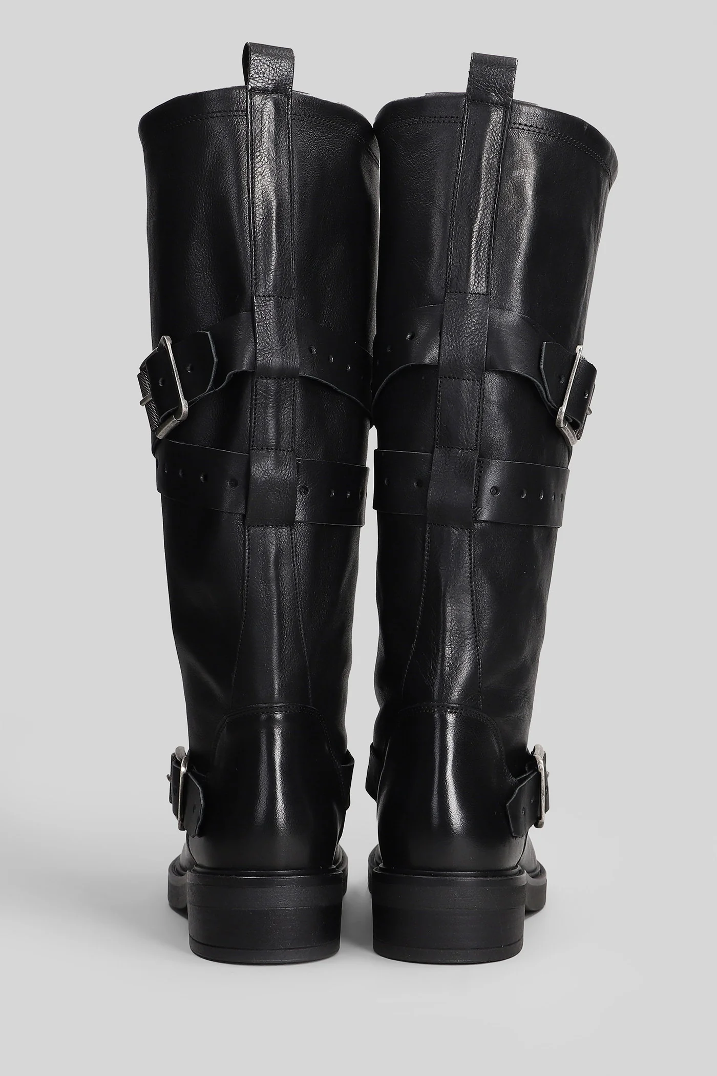 America low heels boots in black leather - Image 4