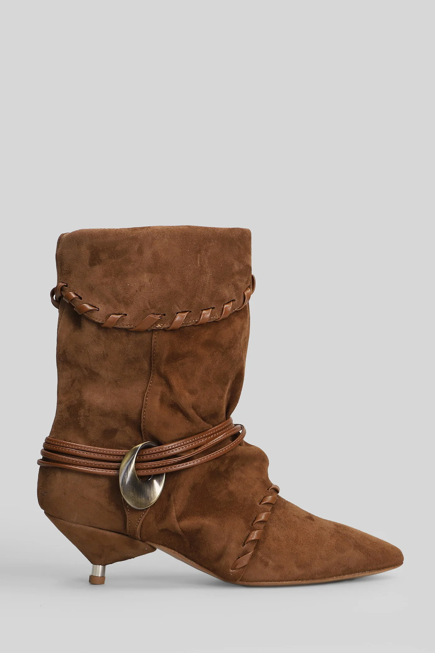 Ariel low heels Ankle boots in leather color suede