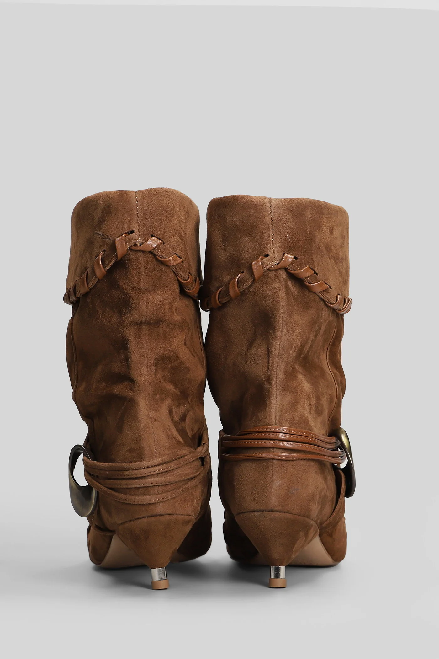 Ariel low heels Ankle boots in leather color suede - Image 4