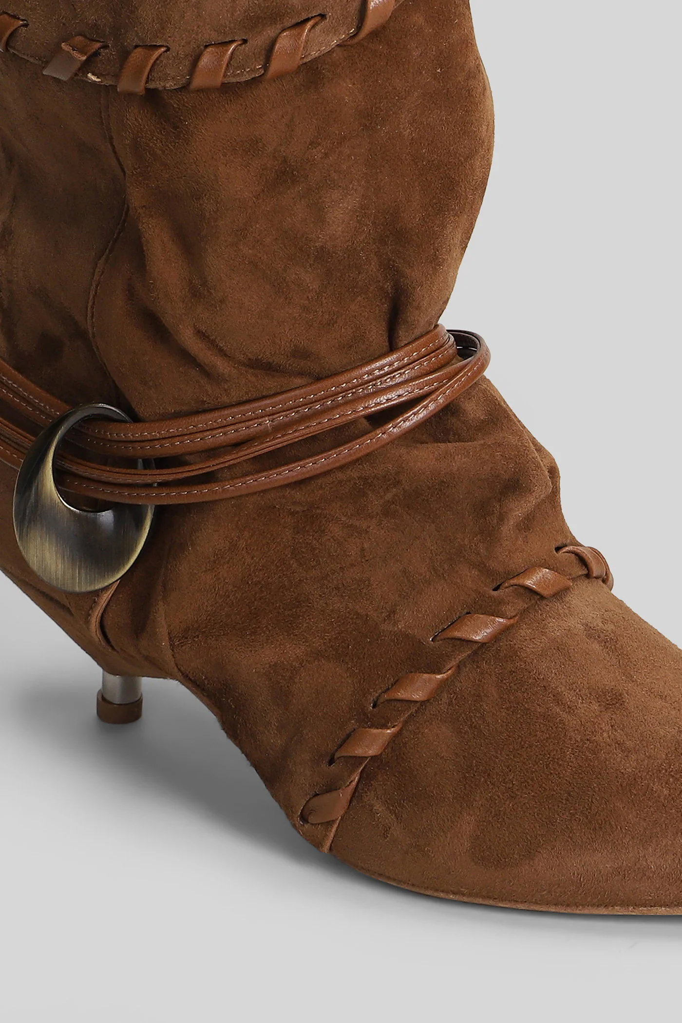 Ariel low heels Ankle boots in leather color suede - Image 5