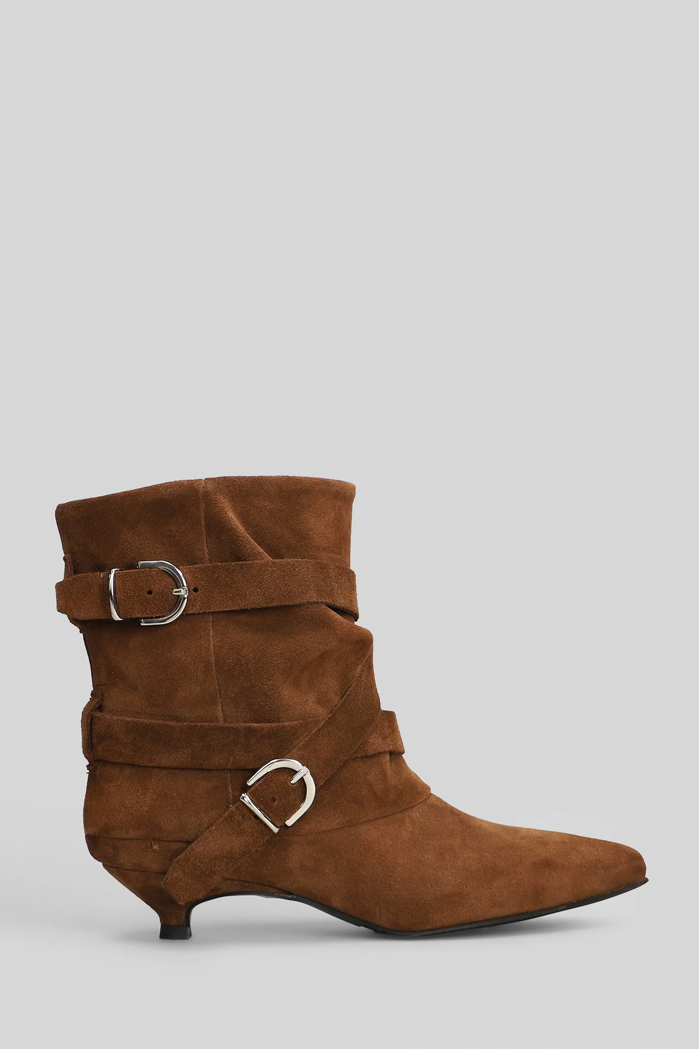 Arisa low heels Ankle boots in brown suede - Image 6