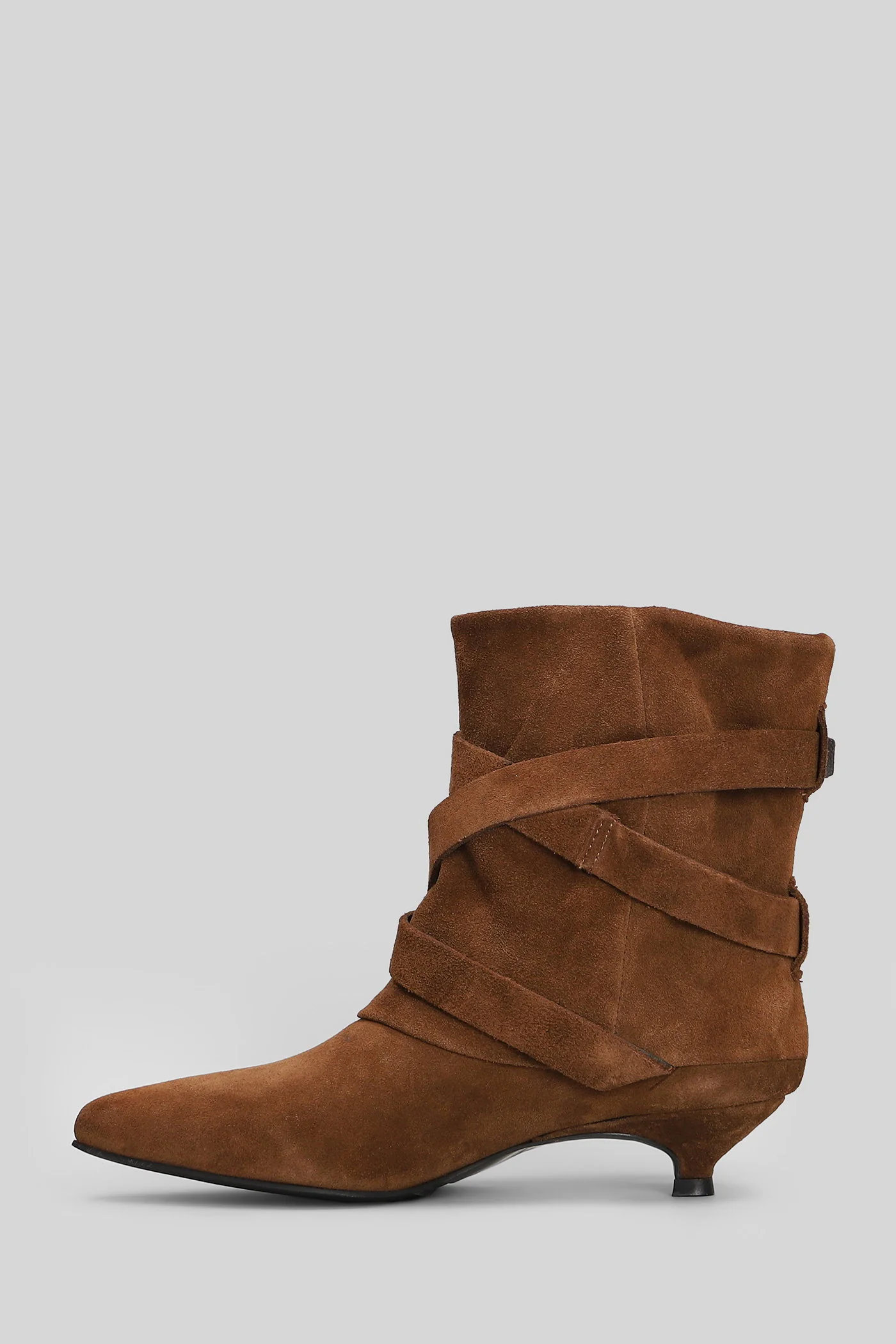 Arisa low heels Ankle boots in brown suede - Image 68