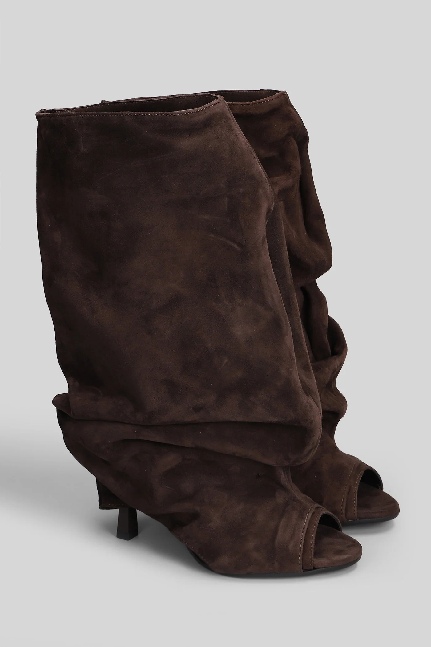 Camy High heels Ankle boots in dark brown suede - Image 2