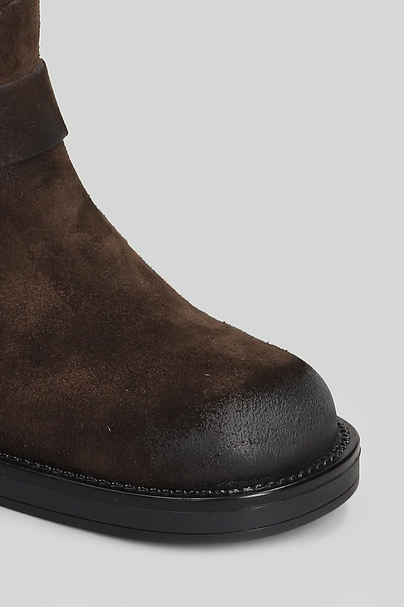 Chester low heels boots in dark brown suede - Image 5