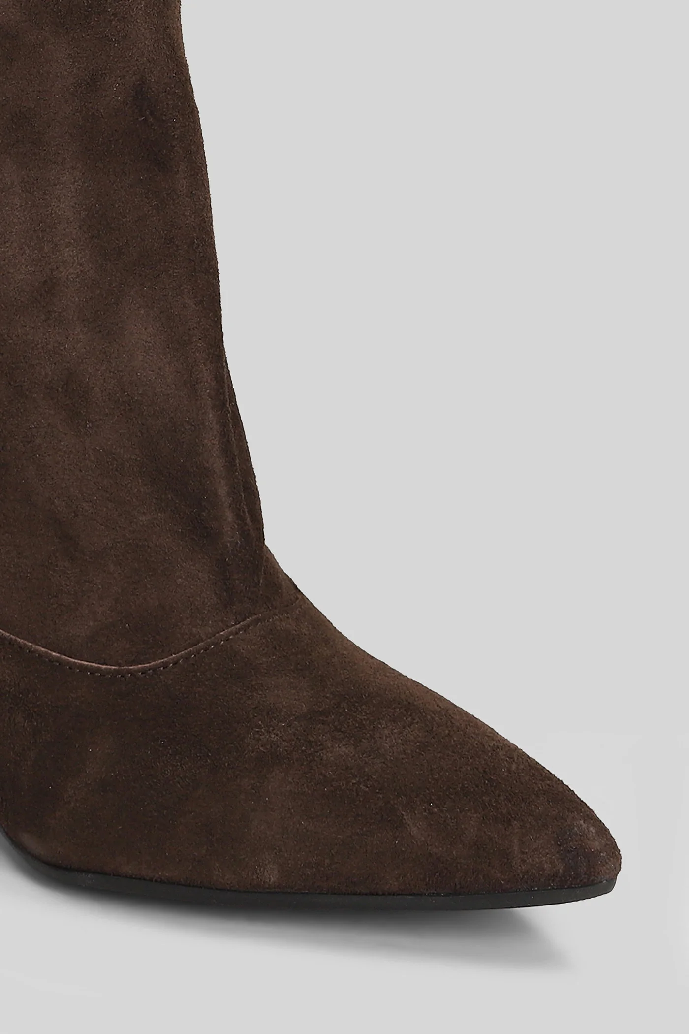 Dana low heels boots in dark brown suede - Image 5