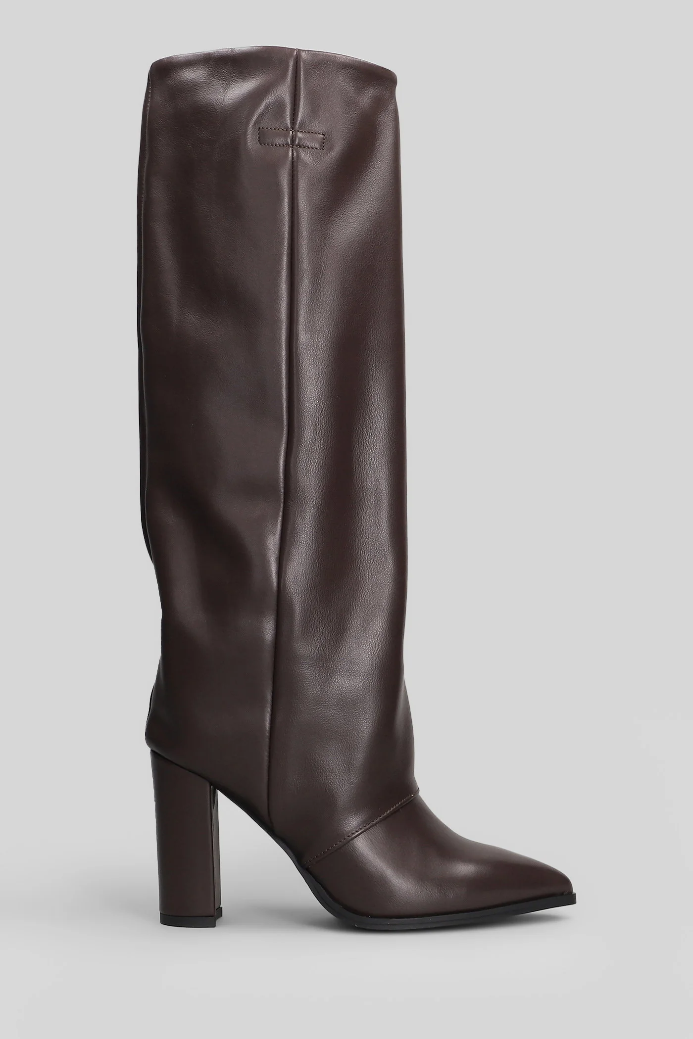 Dixi High heels boots in dark brown leather