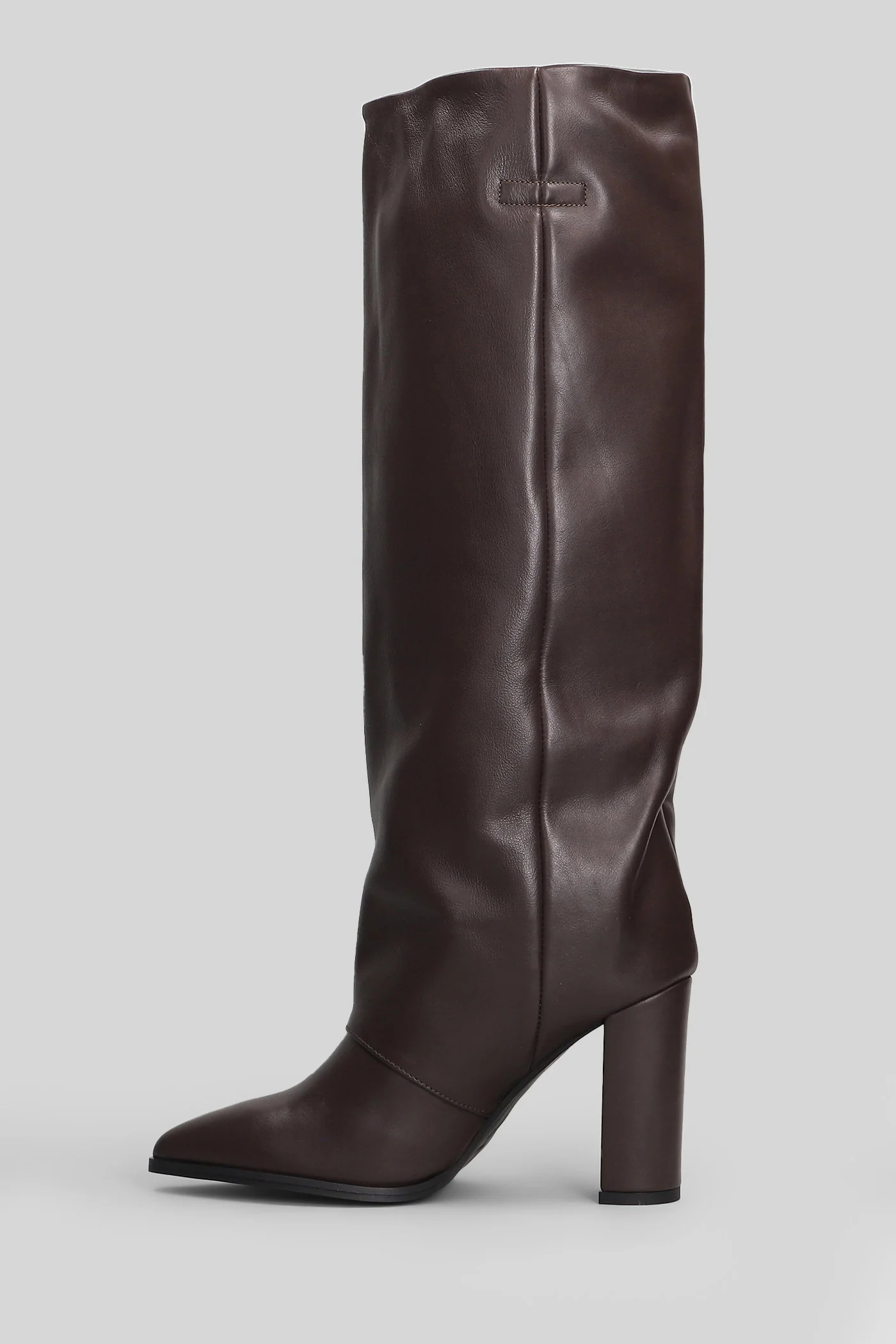 Dixi High heels boots in dark brown leather - Image 3