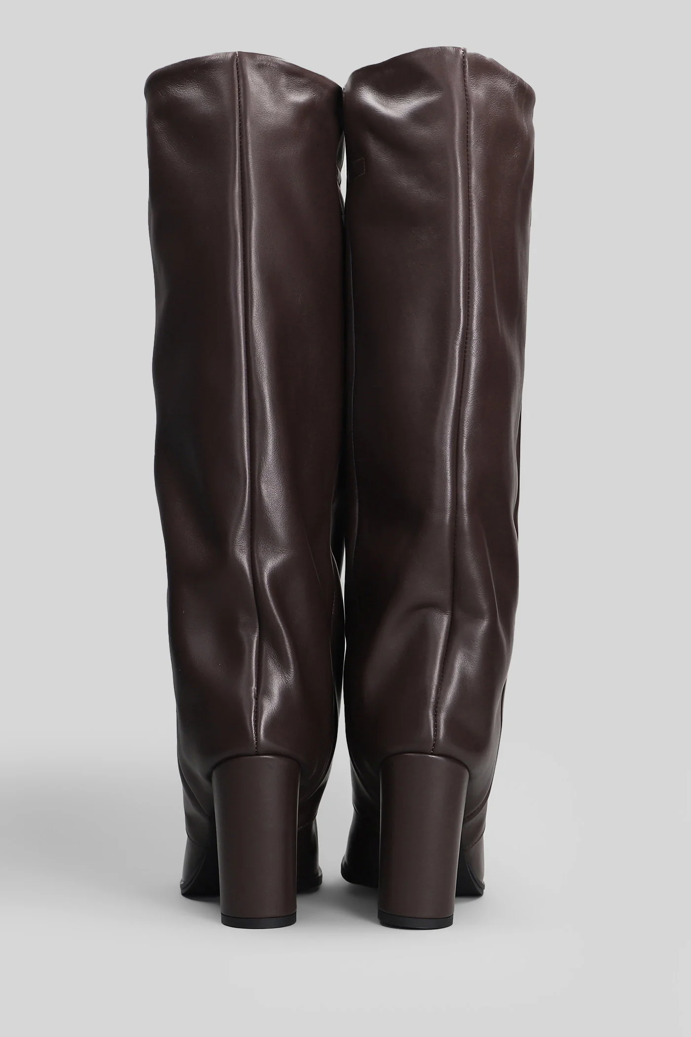 Dixi High heels boots in dark brown leather - Image 4