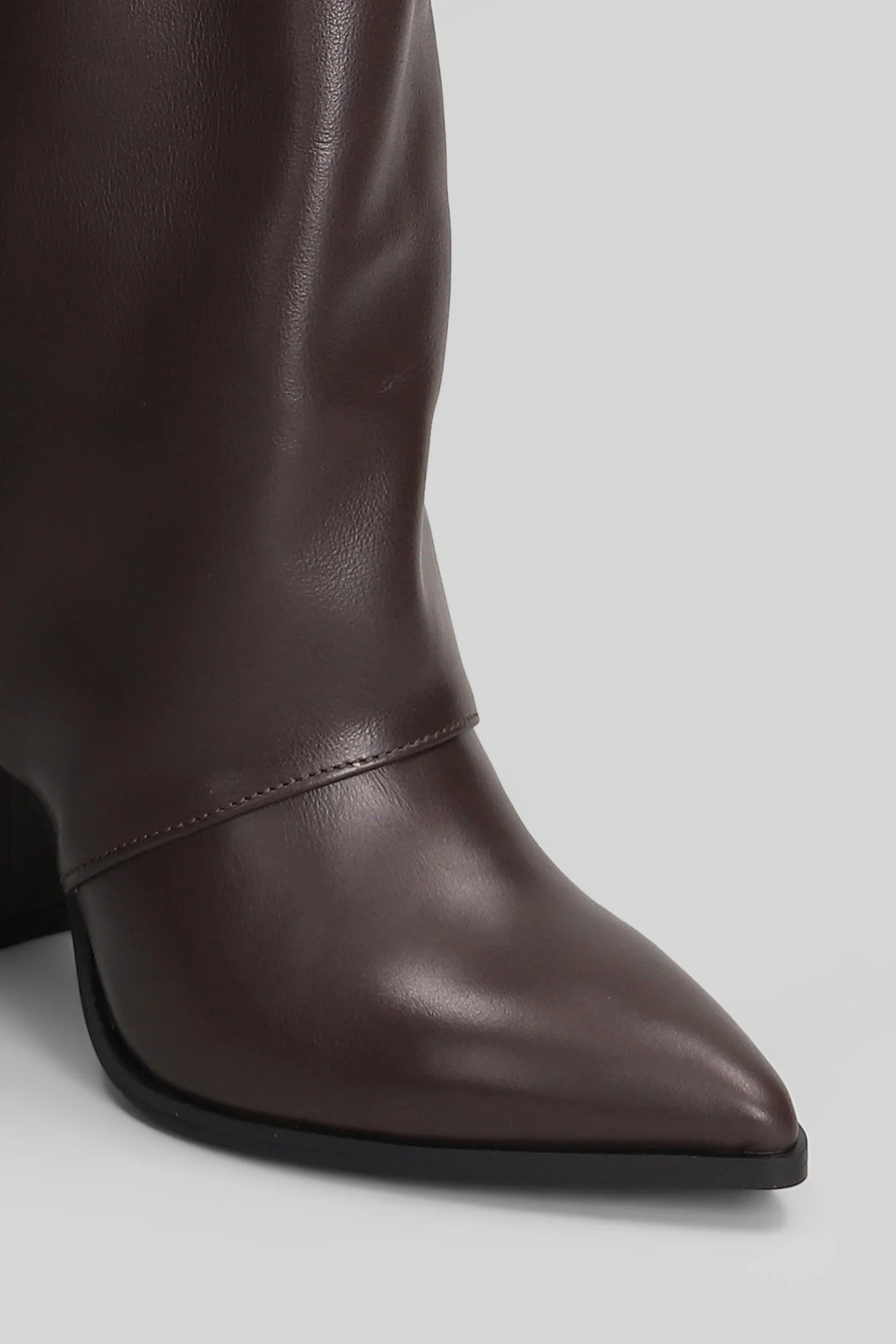 Dixi High heels boots in dark brown leather - Image 5