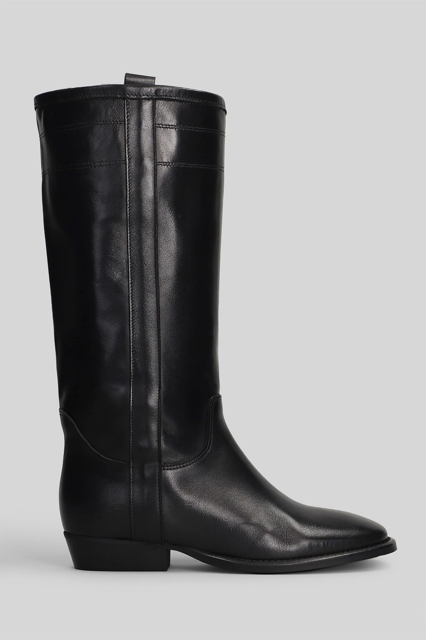 Gabon texan boots in black leather