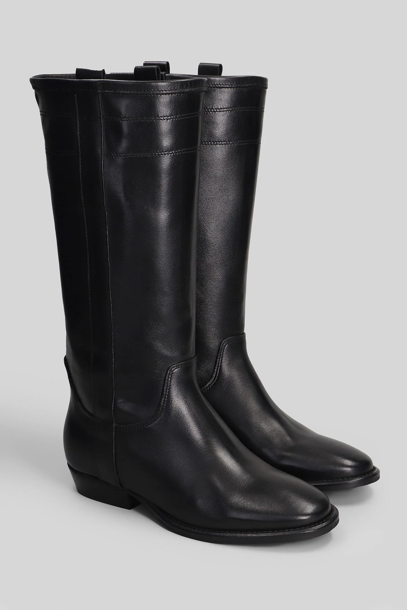 Gabon texan boots in black leather - Image 2