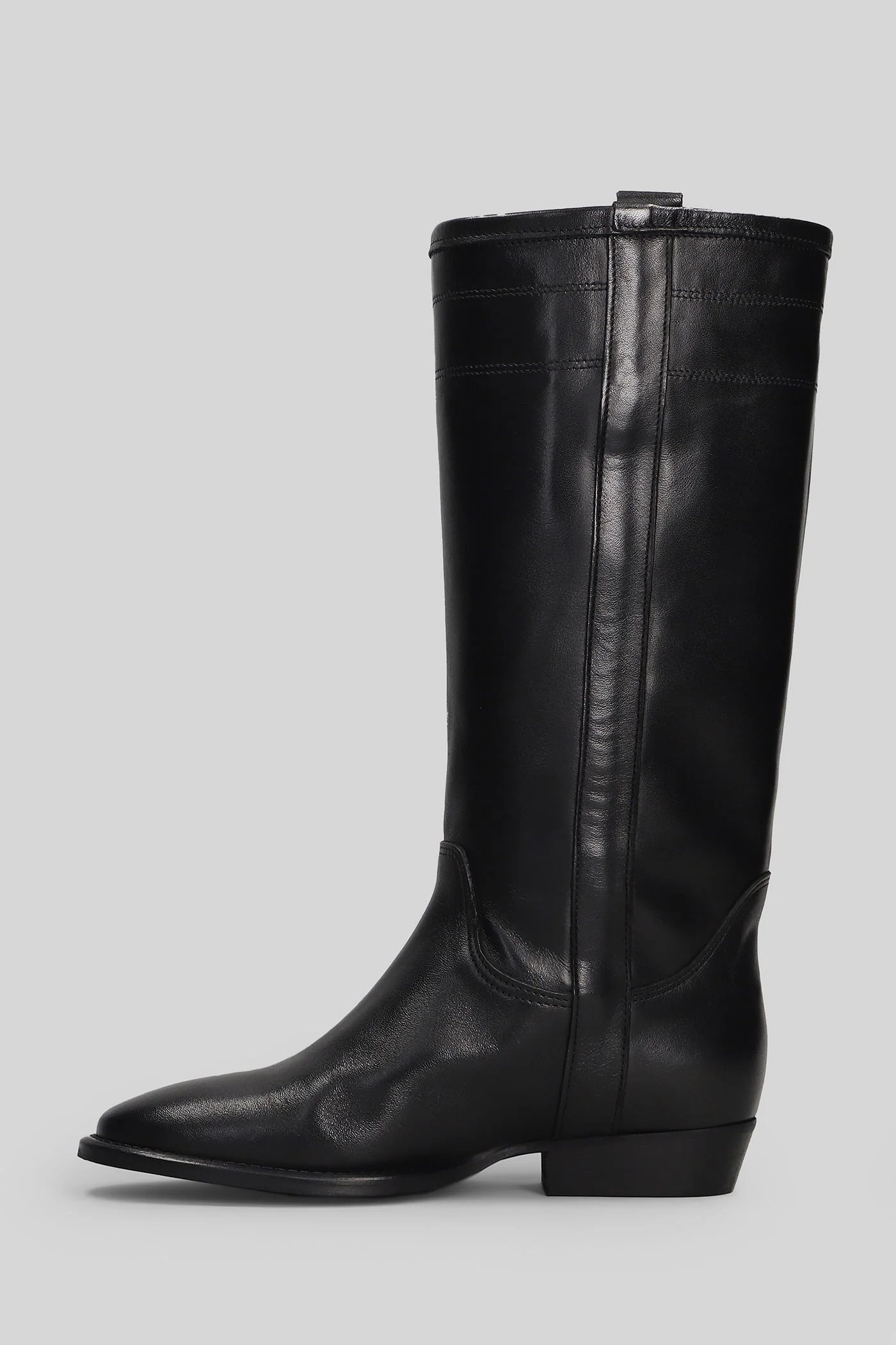 Gabon texan boots in black leather - Image 3