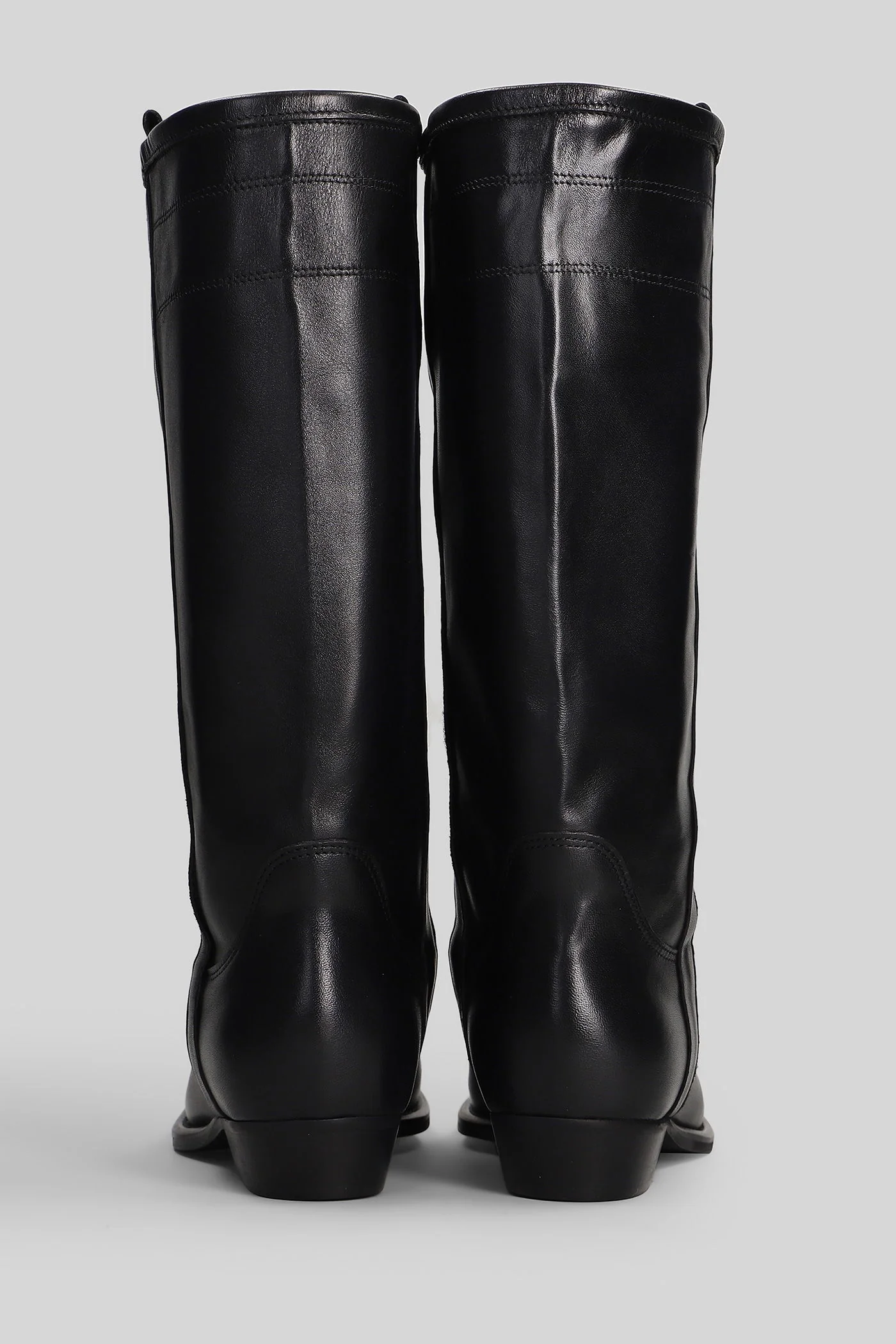 Gabon texan boots in black leather - Image 4
