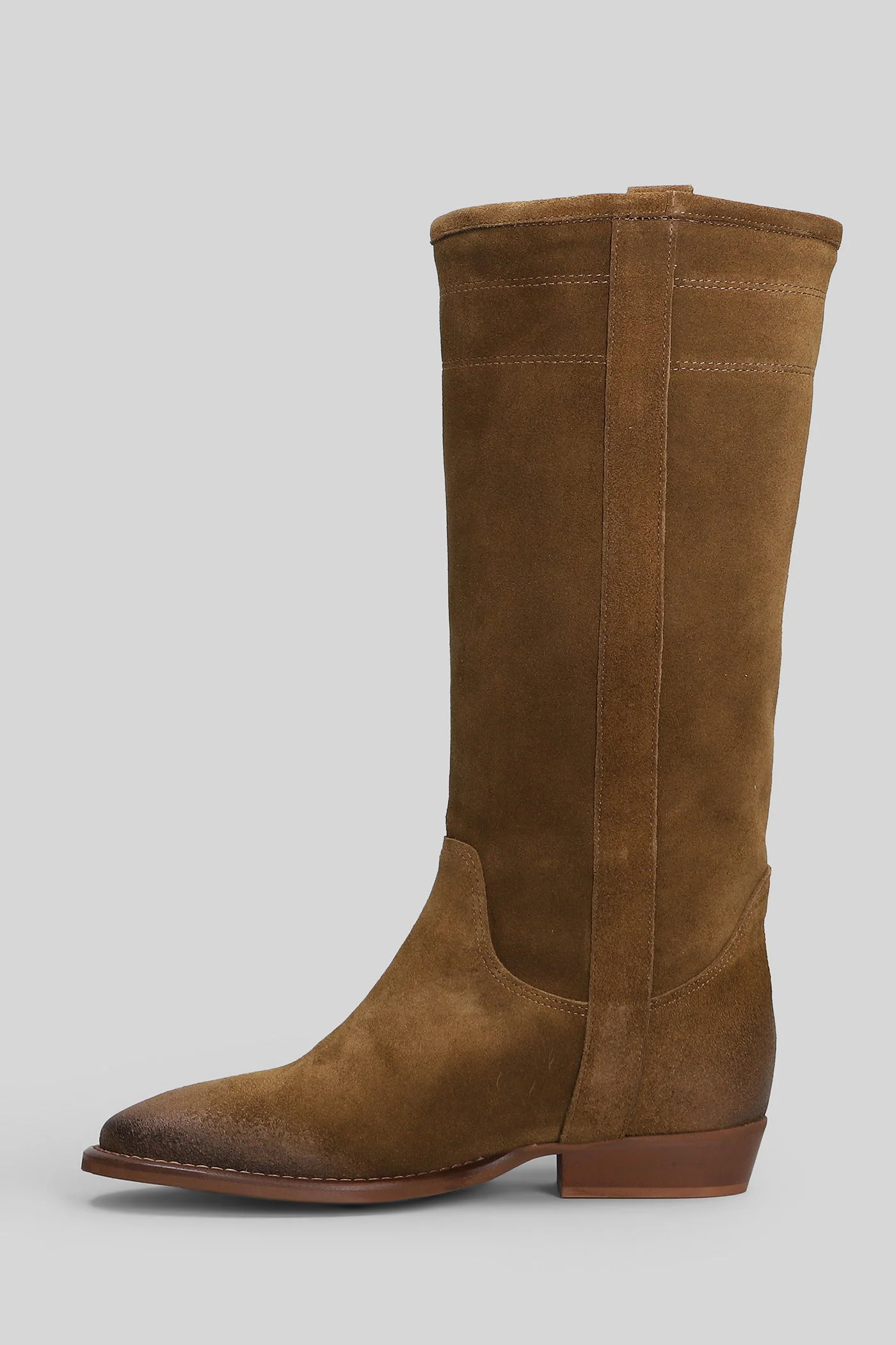 Gabon texan boots in brown suede - Image 3