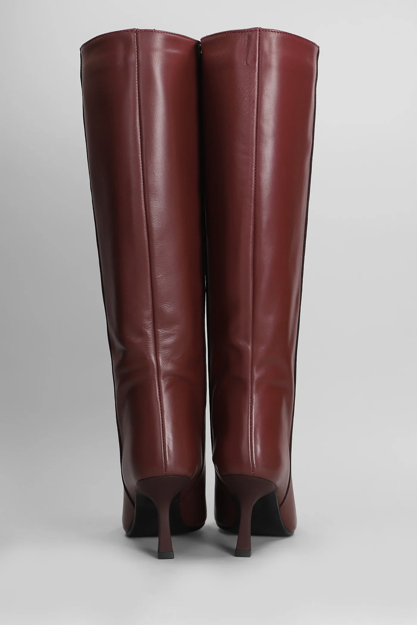 Gilda High heels boots in bordeaux leather - Image 4