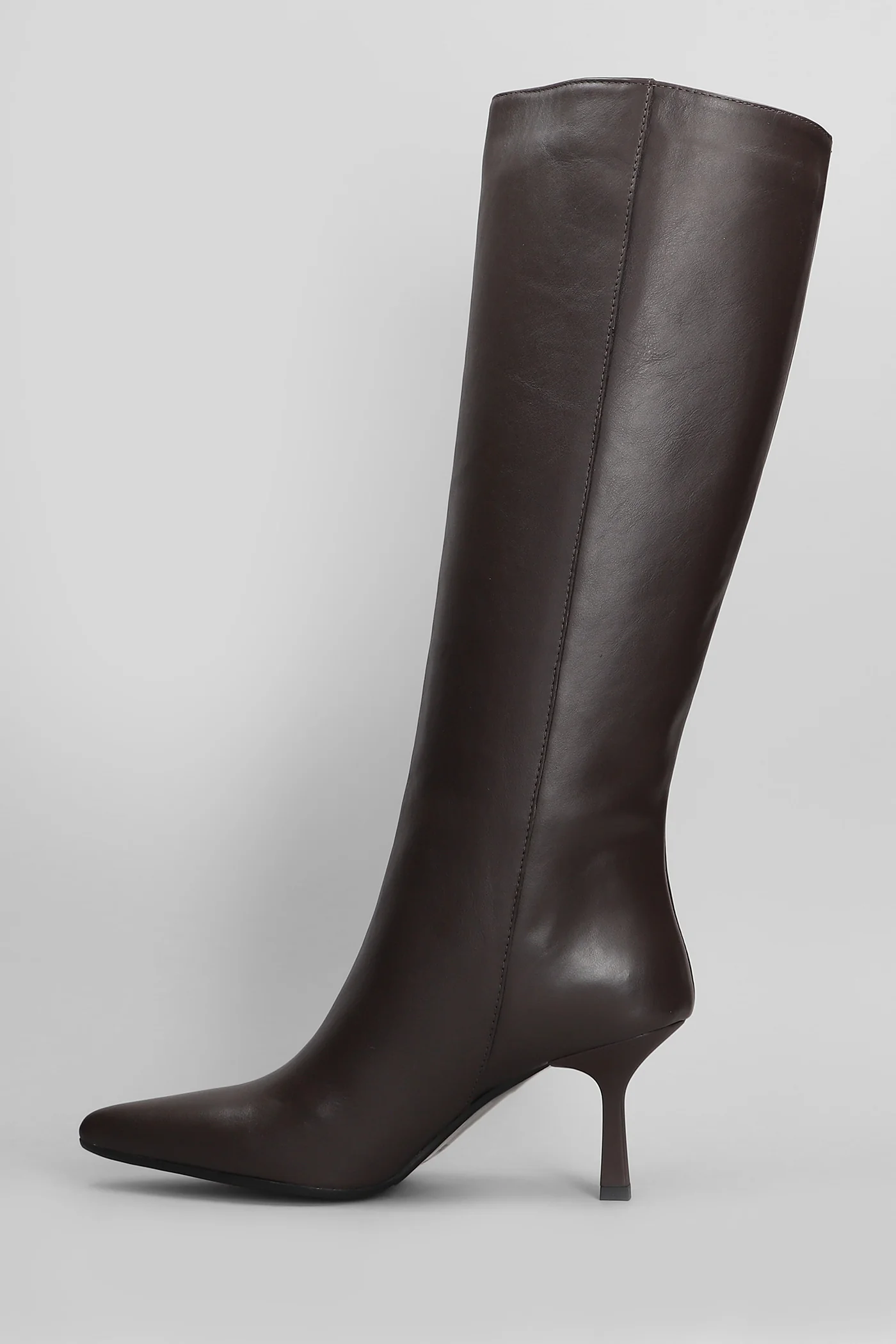 Gilda High heels boots in dark brown leather - Image 3