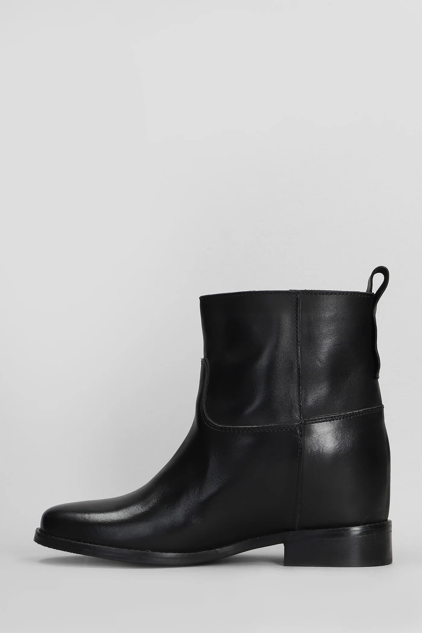 Grace Ankle boots inside wedge in black leather - Image 3