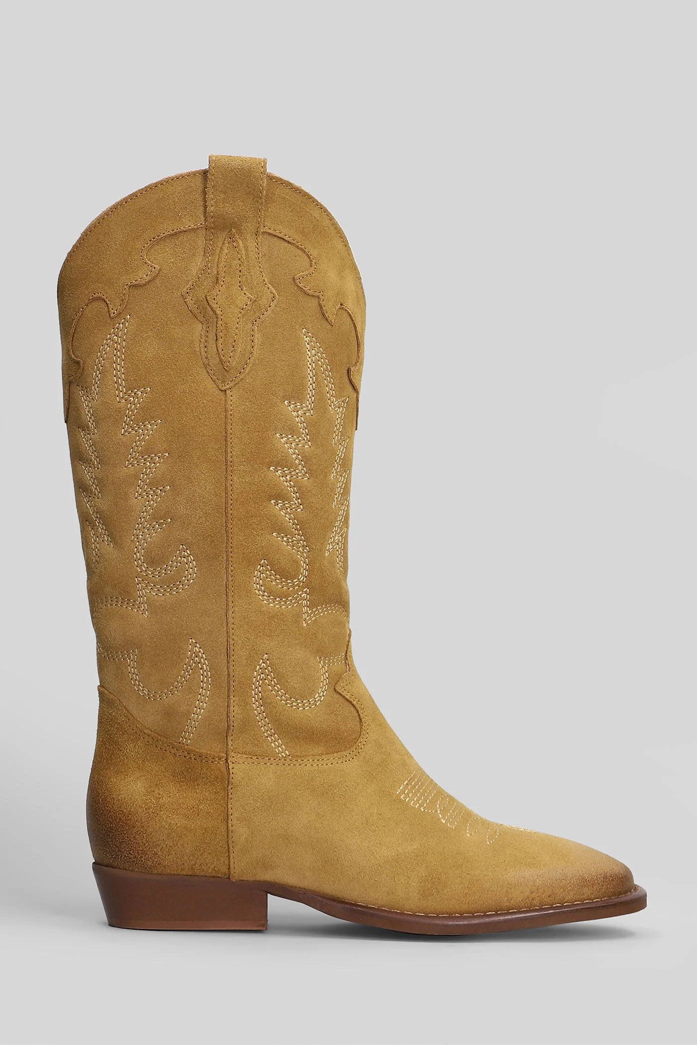 Guatemala texan boots in Camel suede