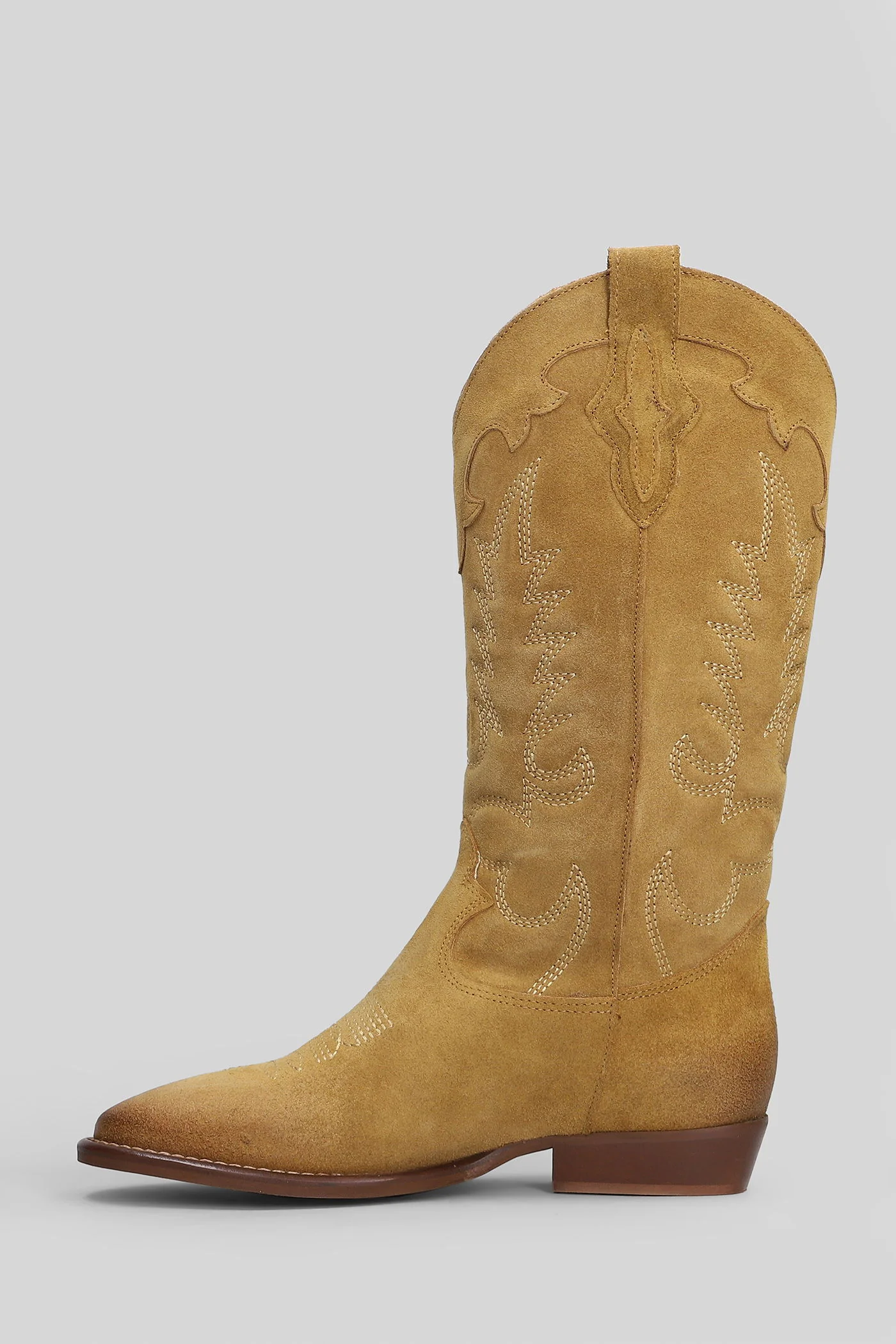 Guatemala texan boots in Camel suede - Image 3