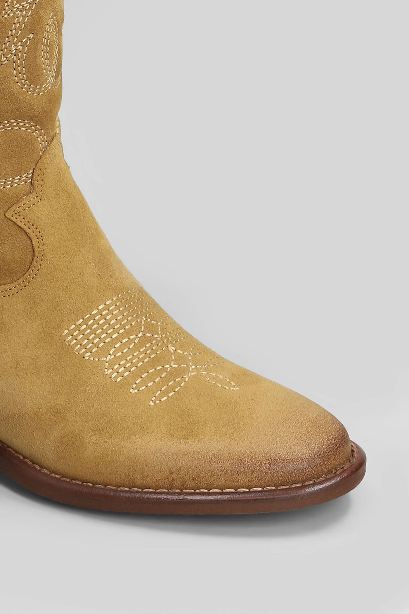 Guatemala texan boots in Camel suede - Image 5
