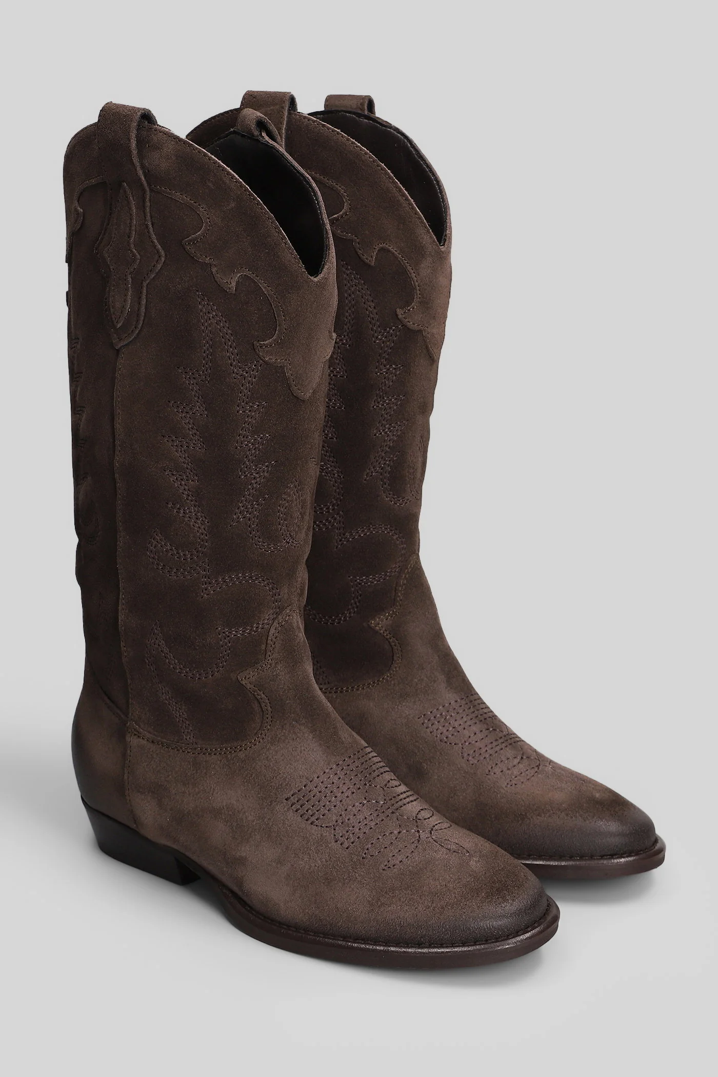 Guatemala texan boots in dark brown suede - Image 2