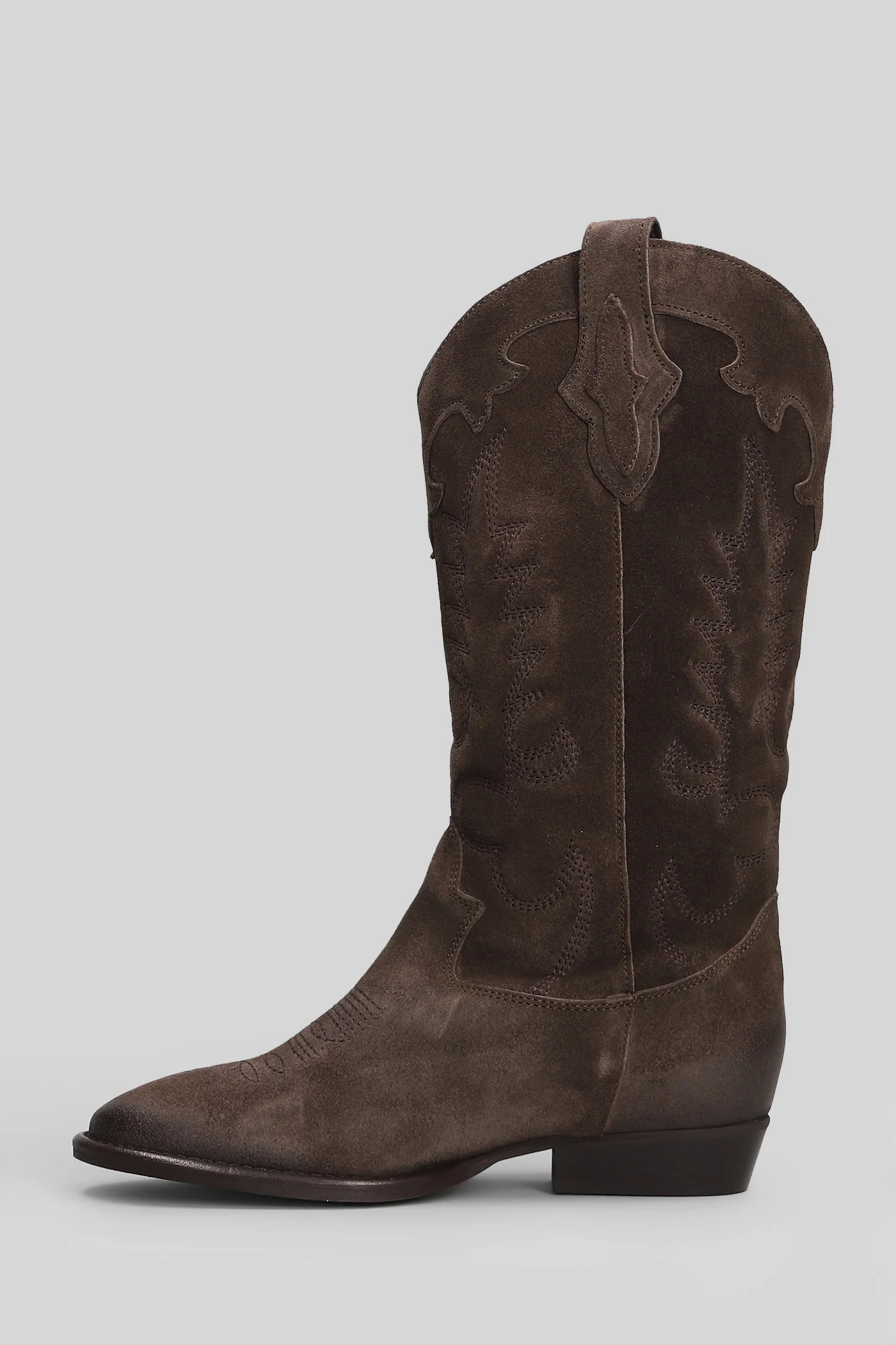 Guatemala texan boots in dark brown suede - Image 3