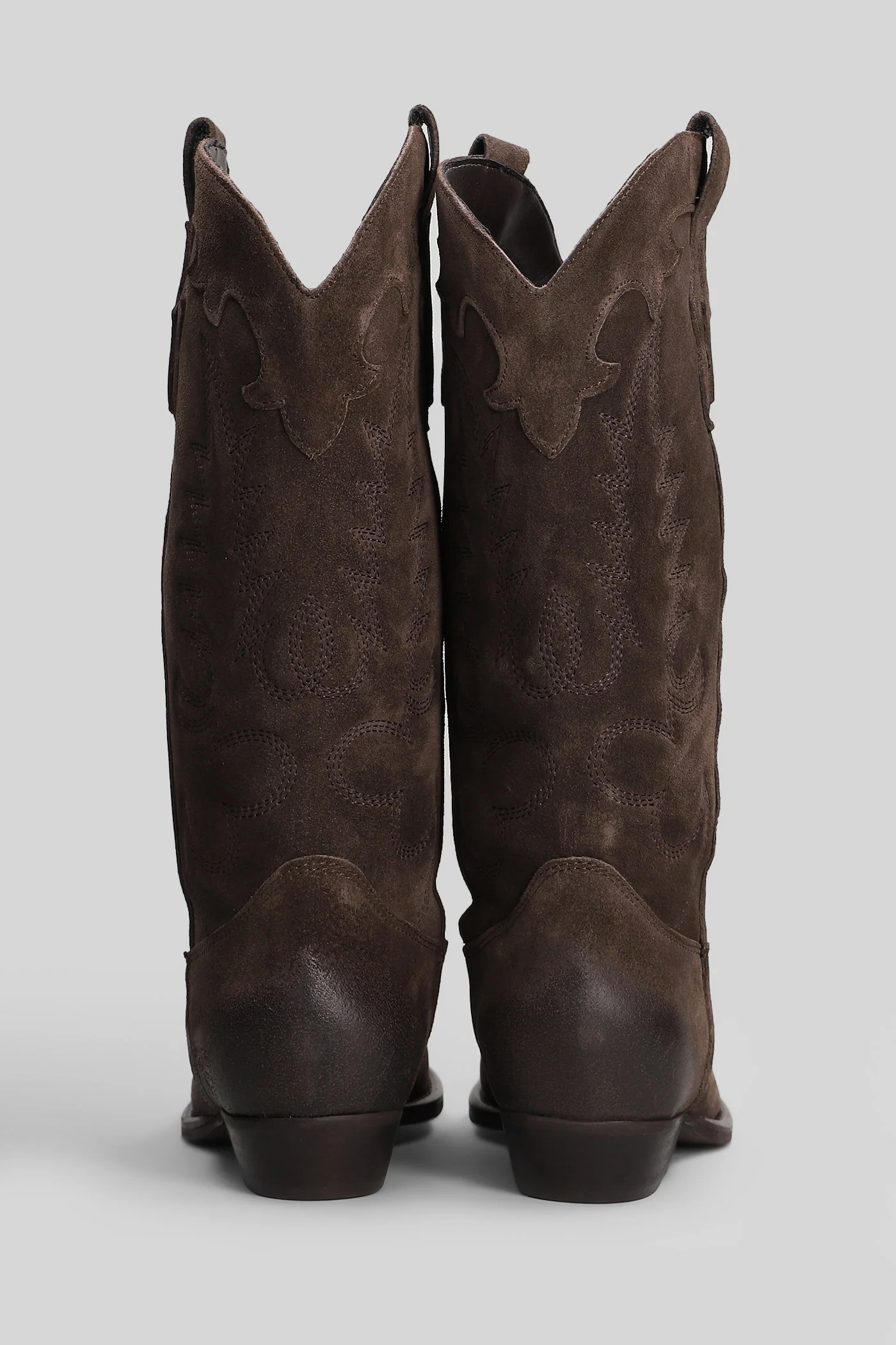 Guatemala texan boots in dark brown suede - Image 4