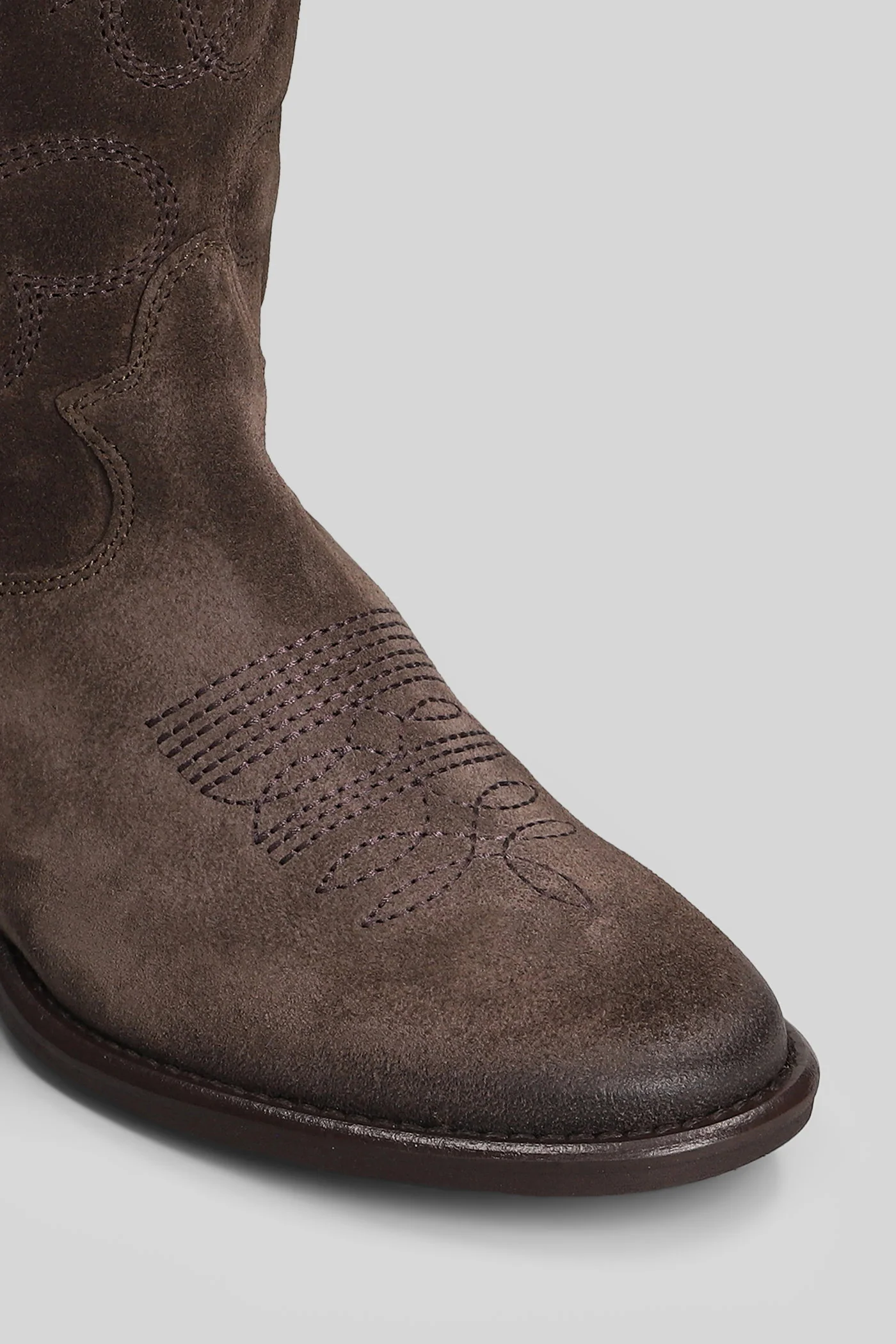 Guatemala texan boots in dark brown suede - Image 5