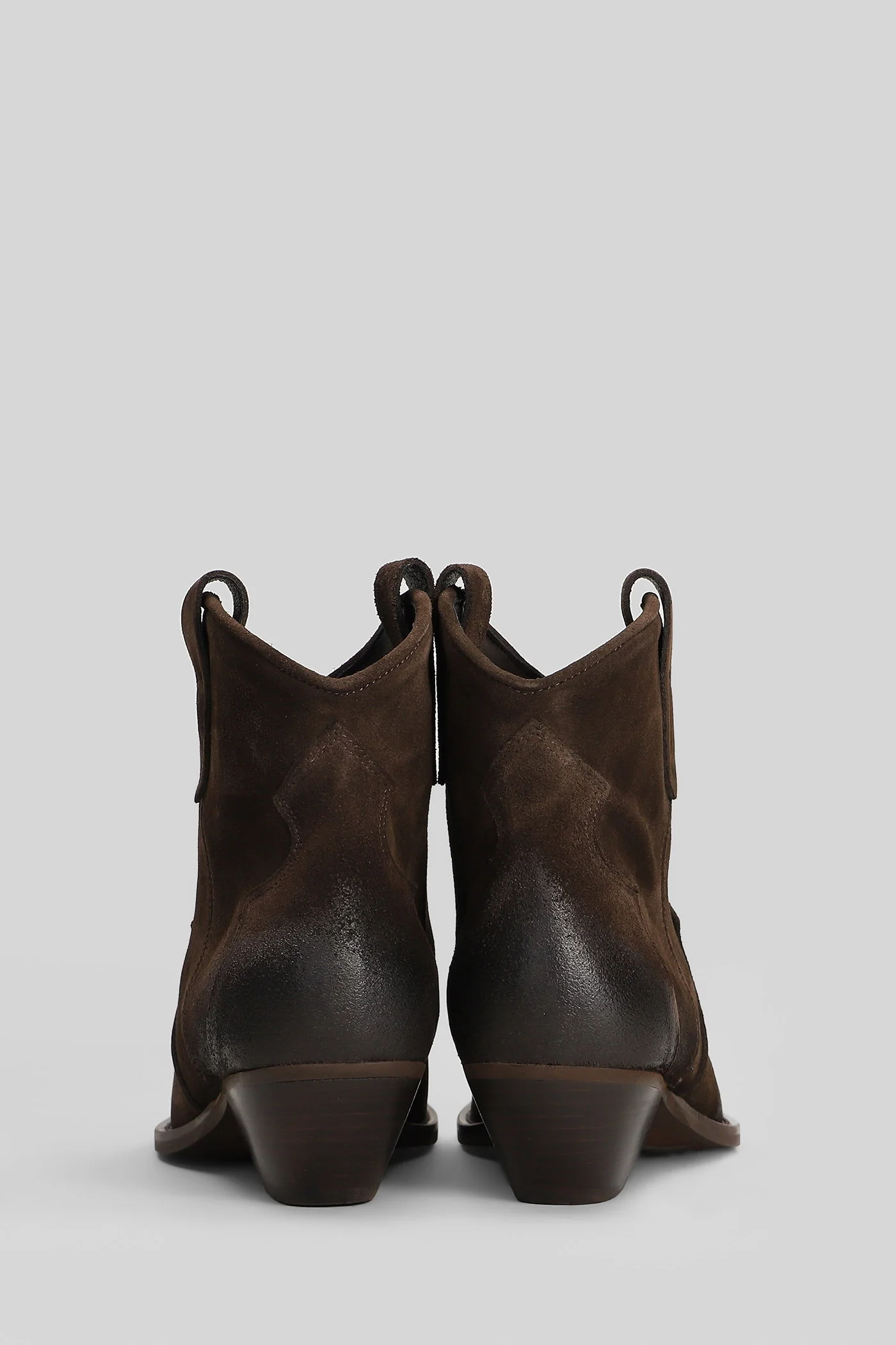 Jade texan Ankle boots in dark brown suede - Image 4
