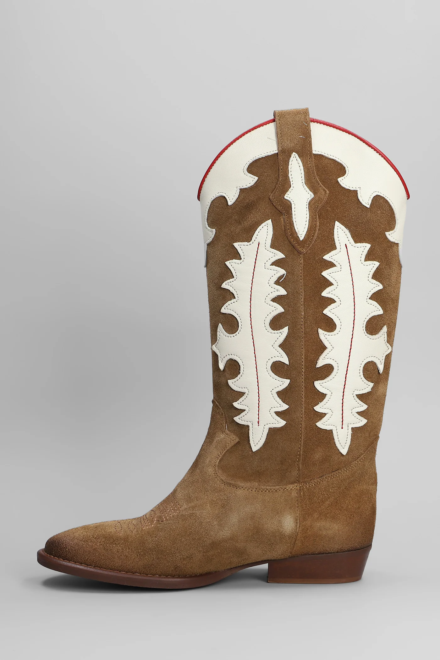 Kansas texan boots in brown suede - Image 3