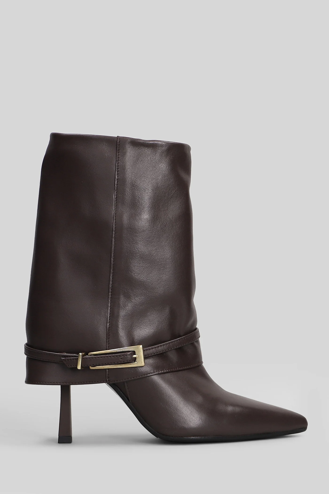 Karen High heels Ankle boots in dark brown leather