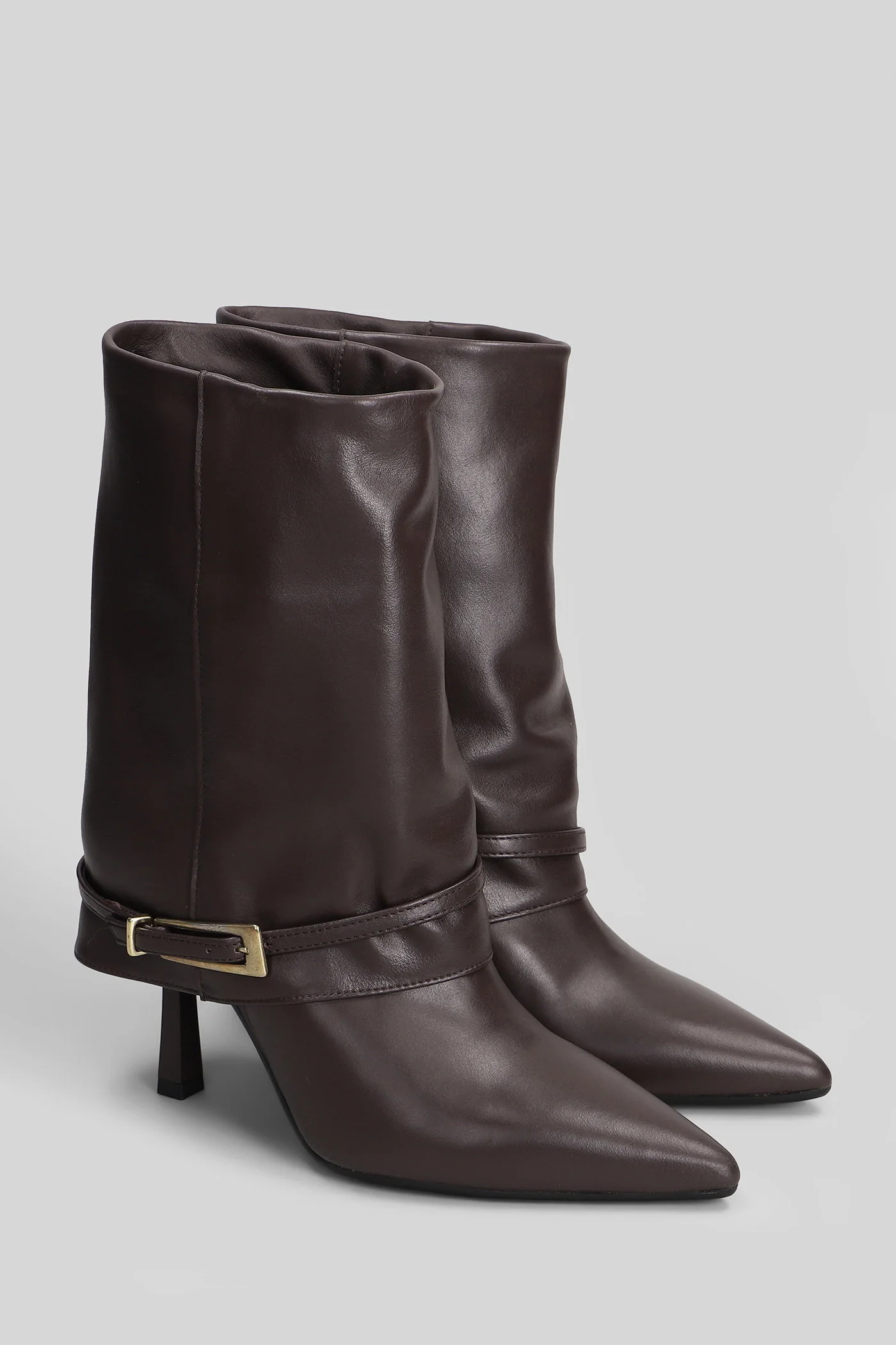 Karen High heels Ankle boots in dark brown leather - Image 2