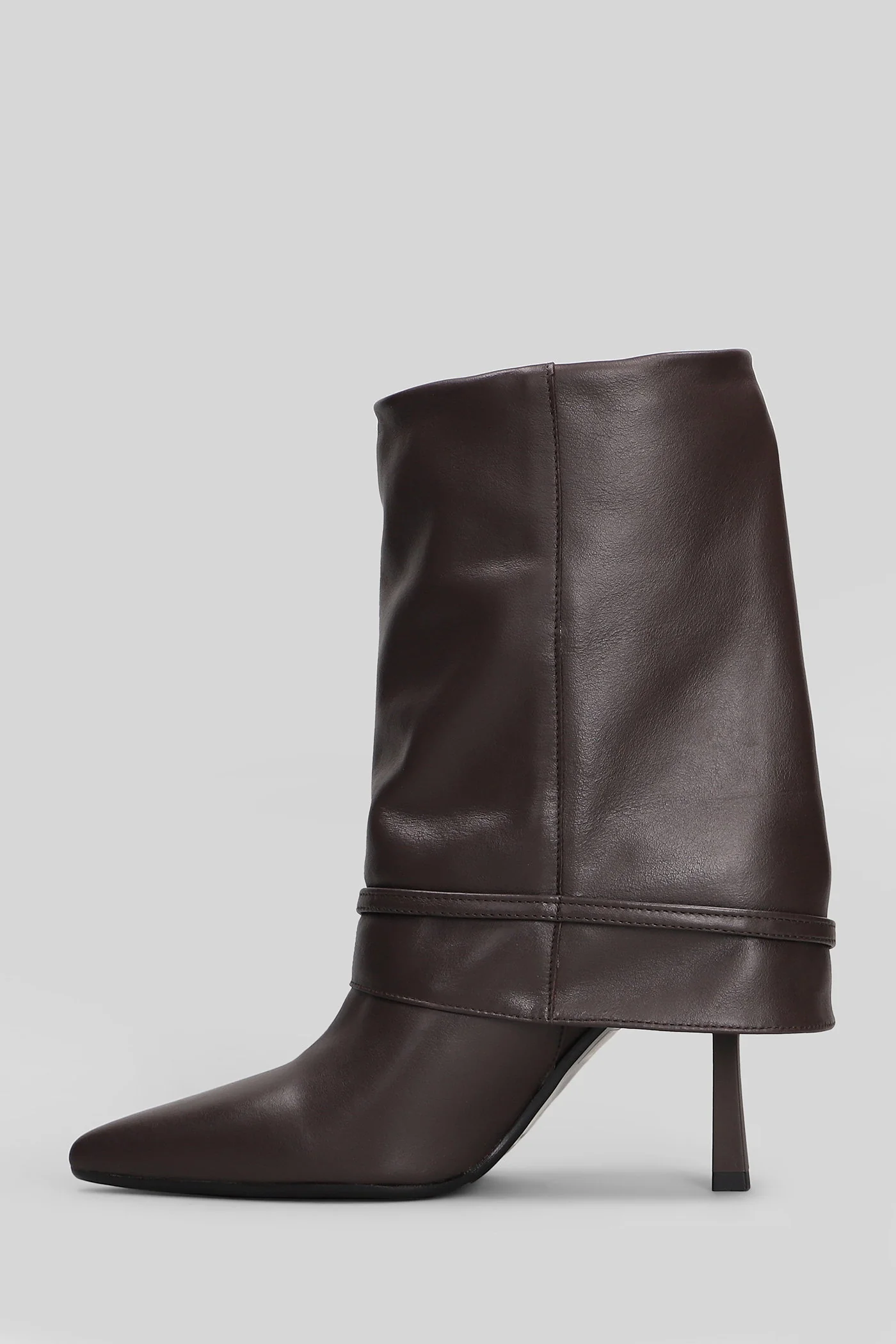 Karen High heels Ankle boots in dark brown leather - Image 3