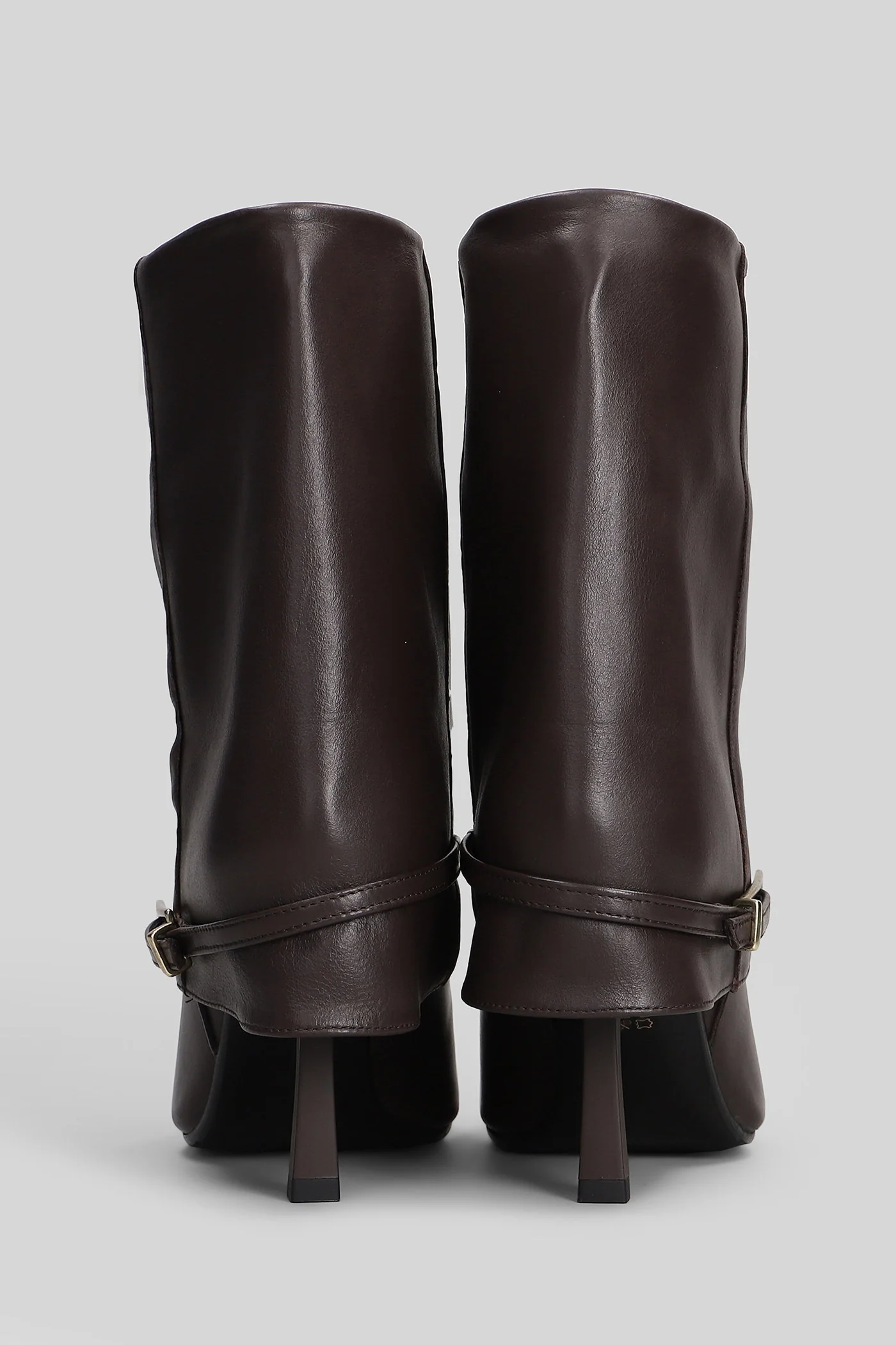 Karen High heels Ankle boots in dark brown leather - Image 4