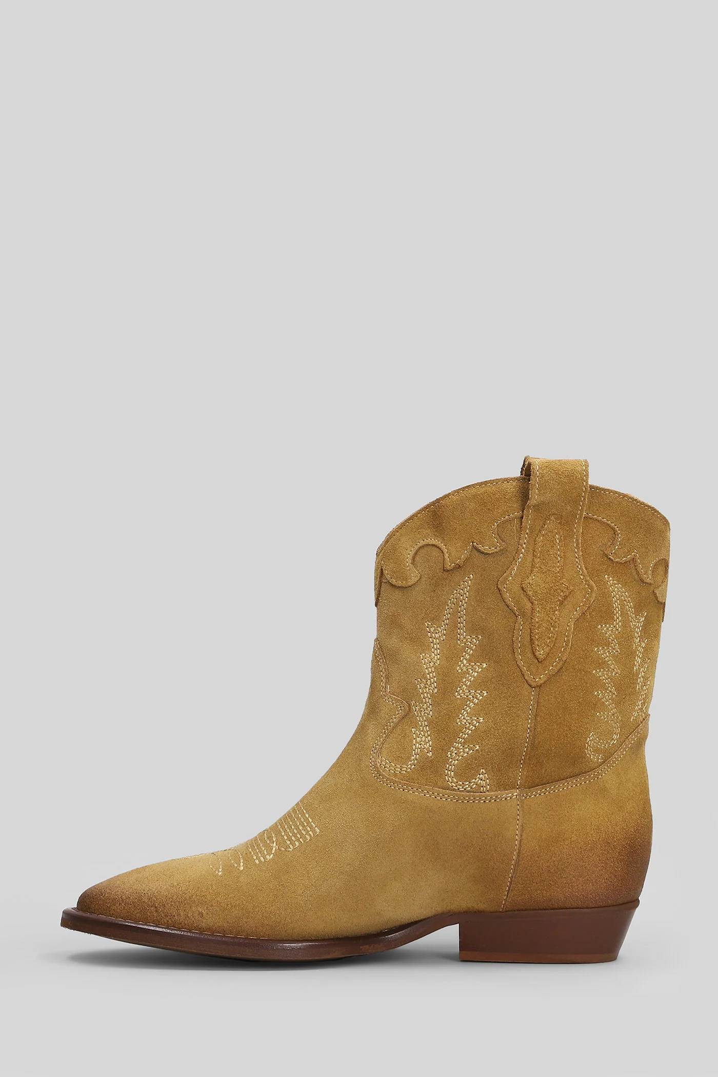 Malawi texan Ankle boots in Camel suede - Image 3