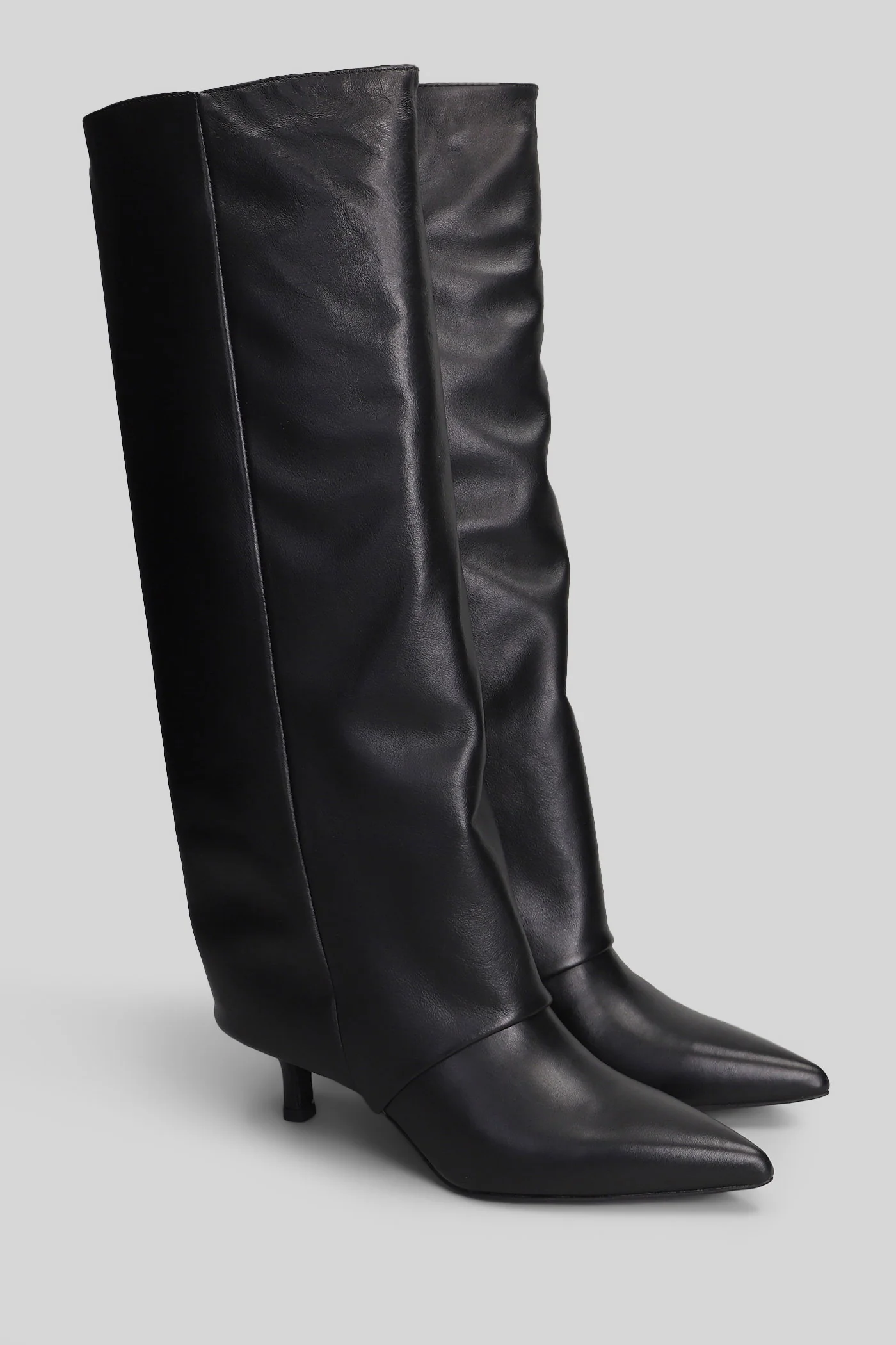 Matilda High heels boots in black leather - Image 2