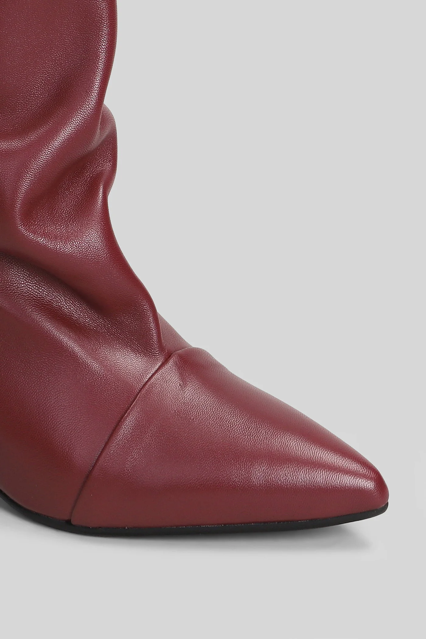 Miriam low heels Ankle boots in bordeaux leather - Image 5
