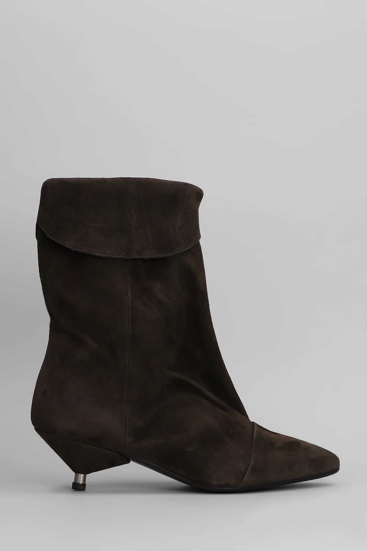 Miriam low heels Ankle boots in dark brown suede