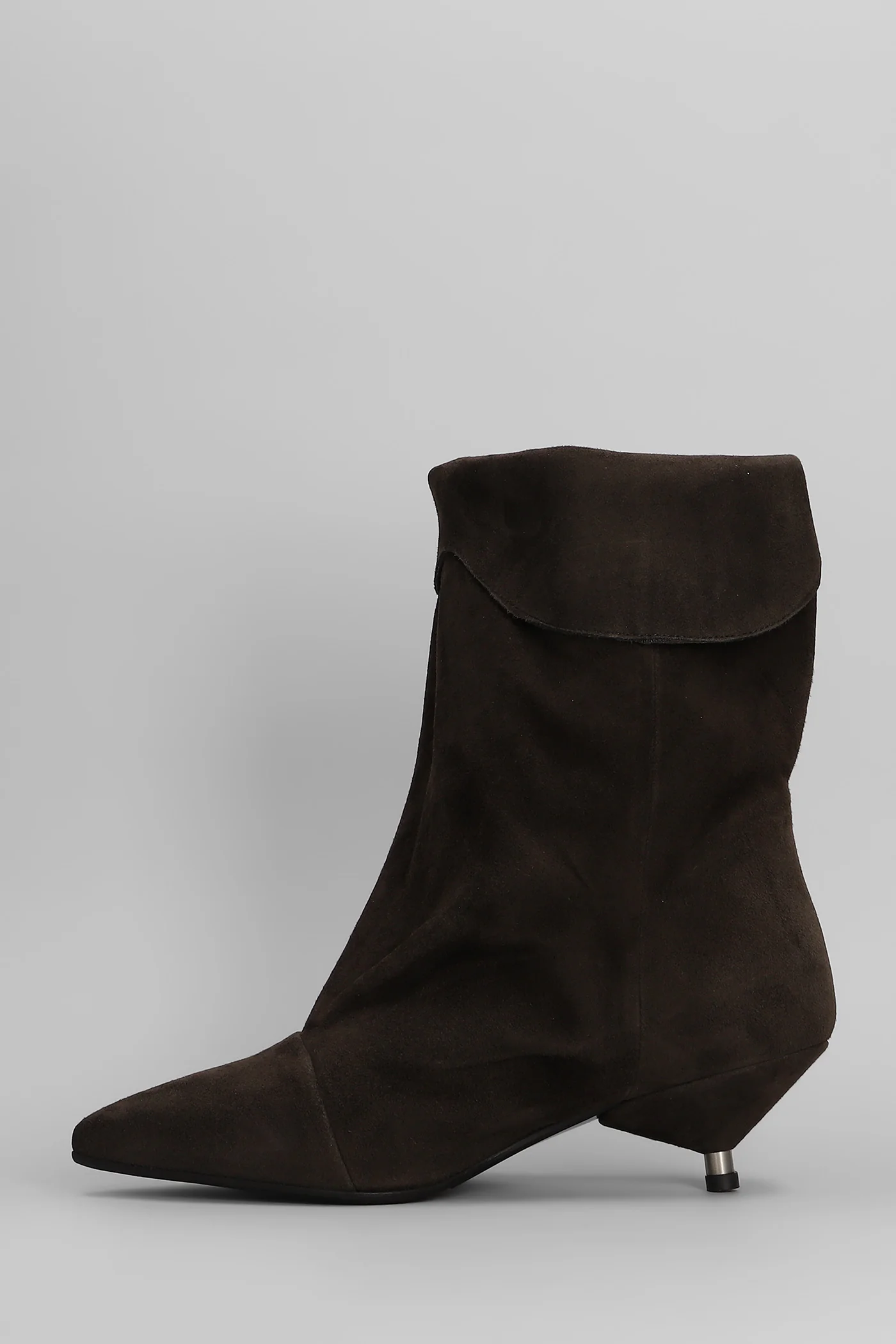 Miriam low heels Ankle boots in dark brown suede - Image 3