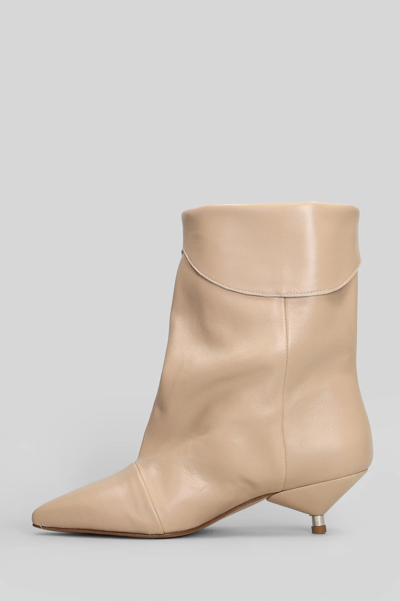 Miriam low heels Ankle boots in taupe leather - Image 3