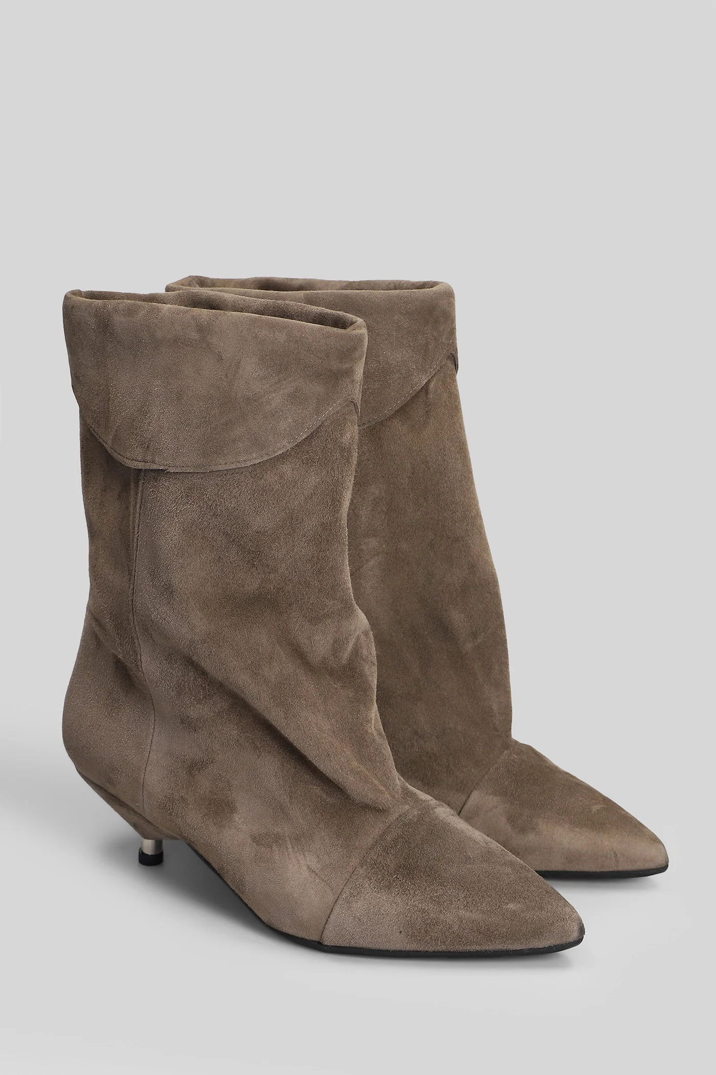Miriam low heels Ankle boots in taupe suede - Image 2