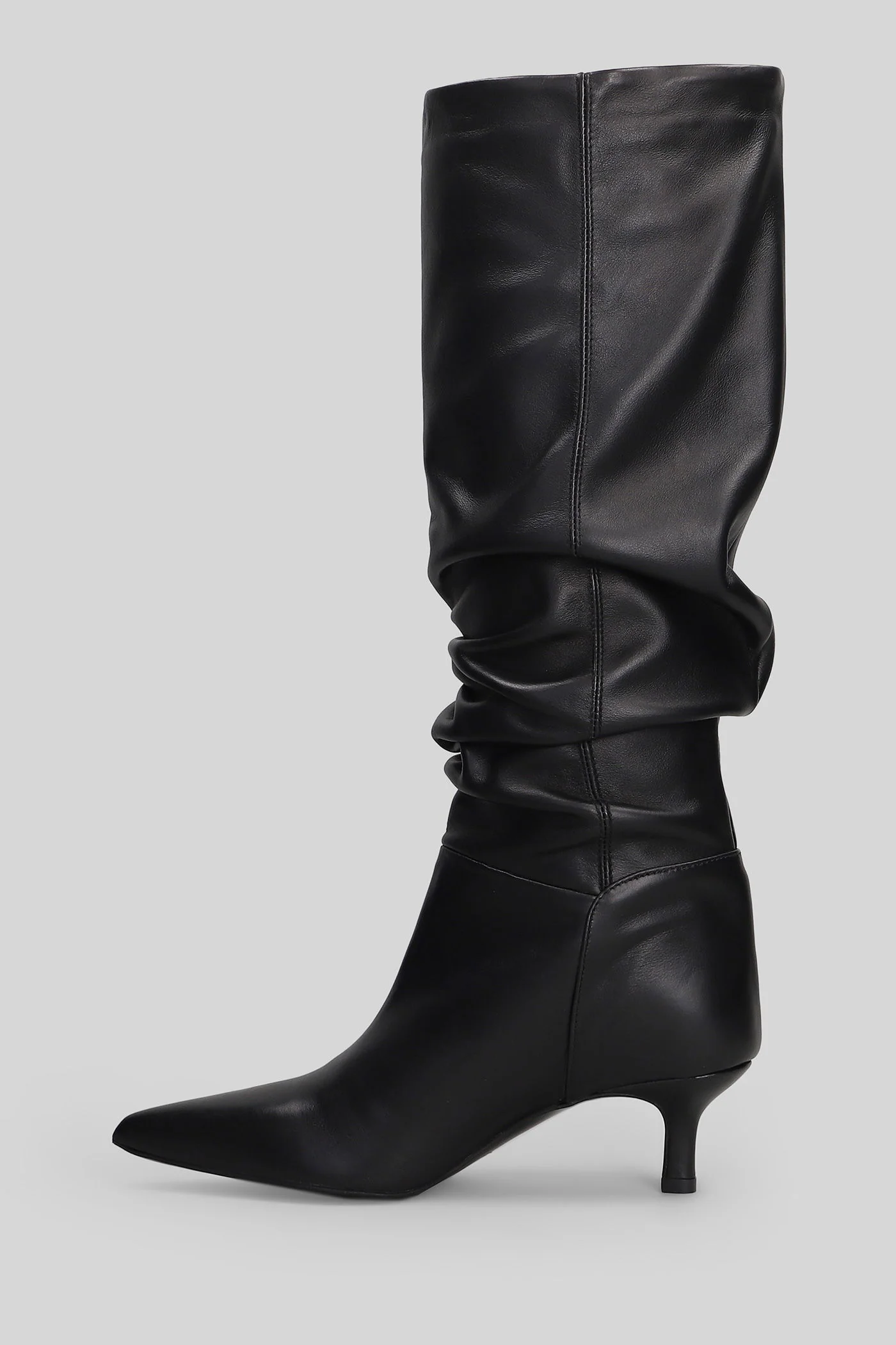 Morgan High heels boots in black leather - Image 3