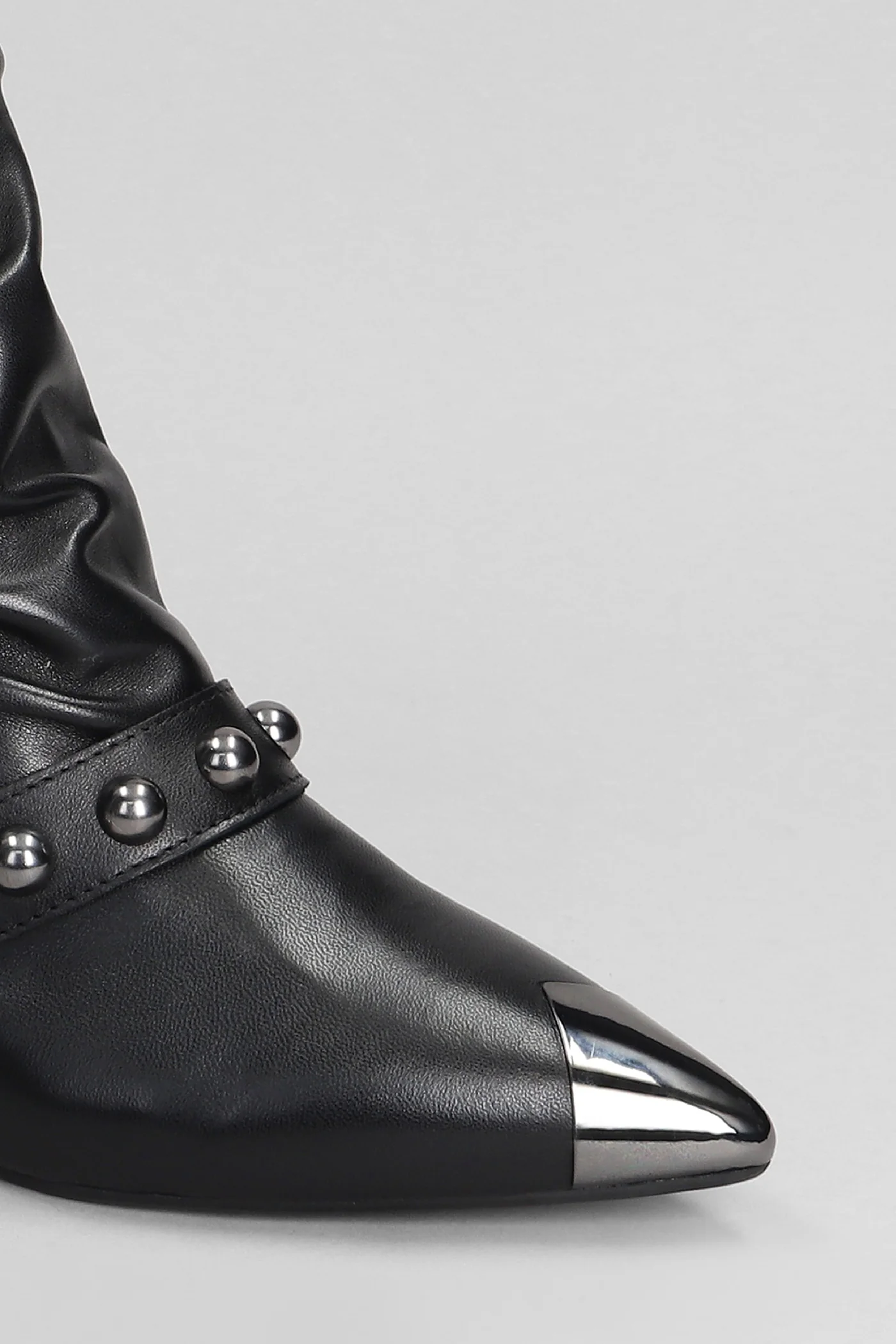 Niara High heels Ankle boots in black leather - Image 5