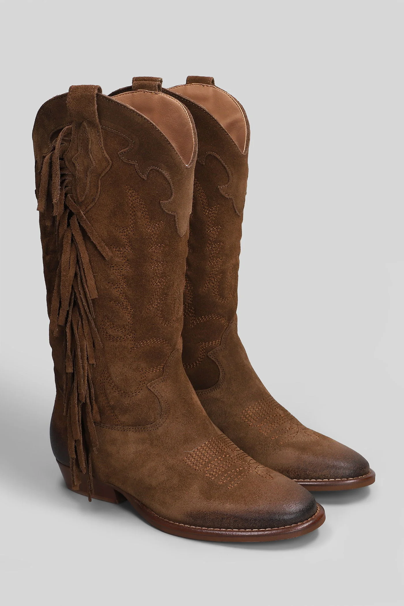 Oklahoma texan boots in brown suede - Image 2