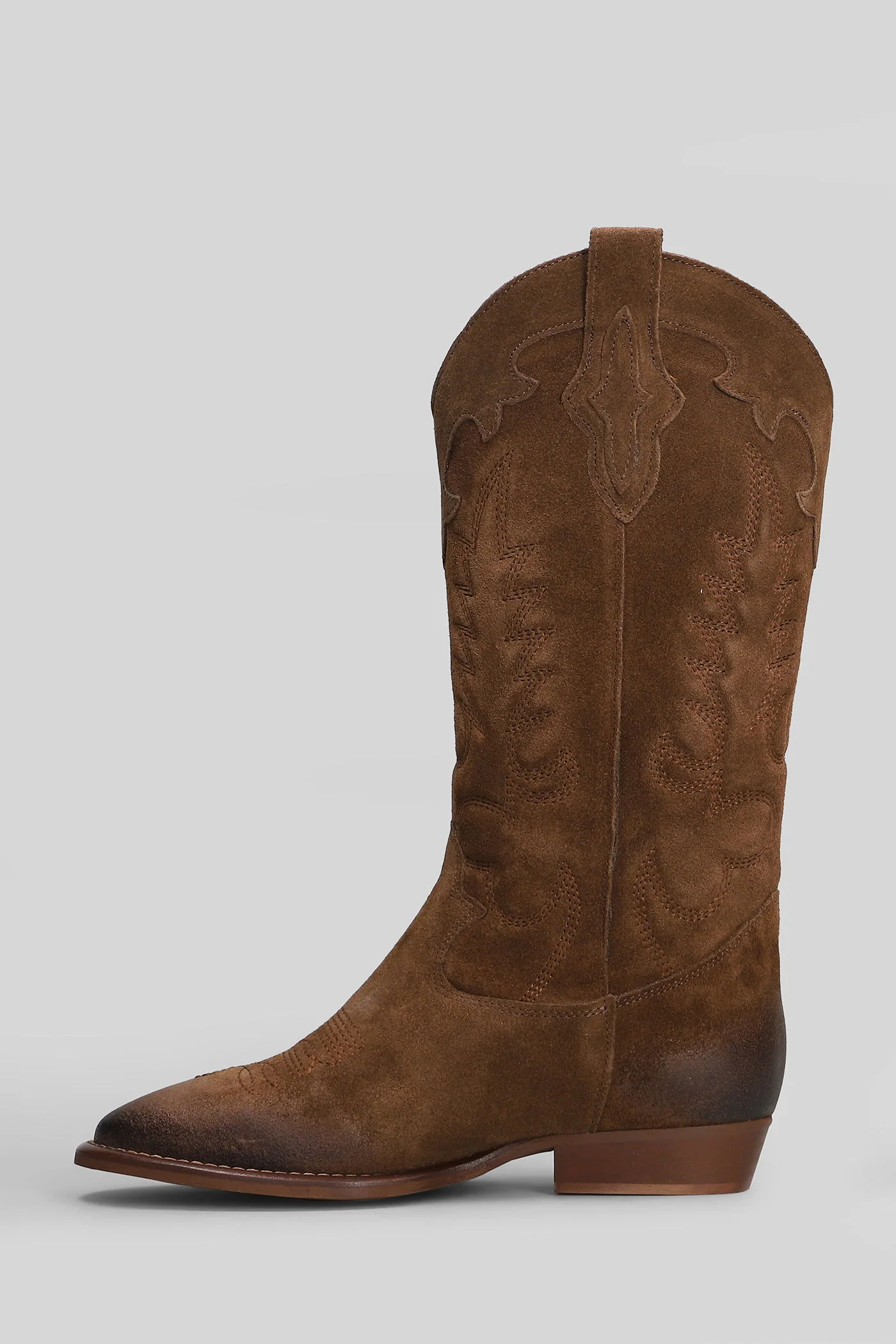 Oklahoma texan boots in brown suede - Image 3